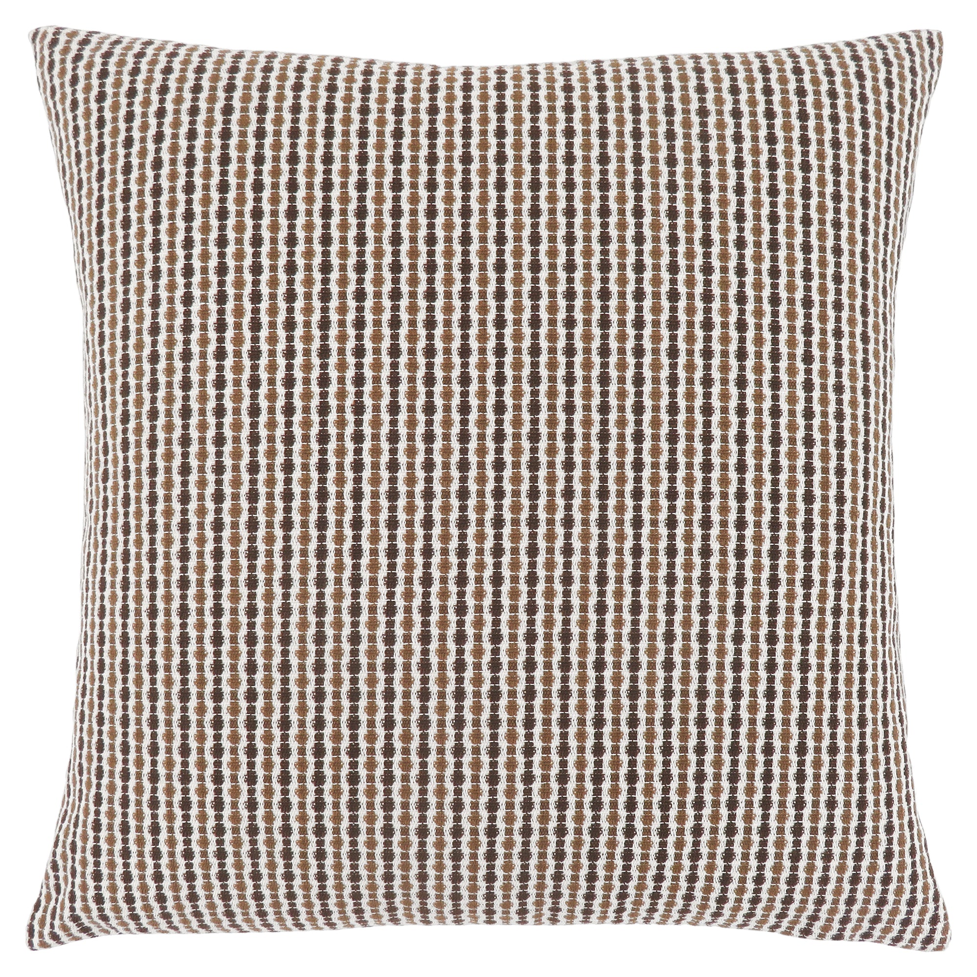 PILLOW - 18"X 18" / LIGHT / DARK BROWN ABSTRACT DOT / 1PC # I 9238