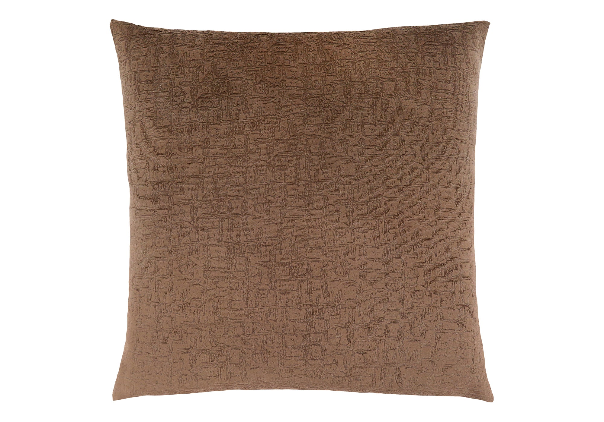 COUSSIN - 18"X 18" / VELOURS MOSAÏQUE MARRON CLAIR / 1PC # I 9276