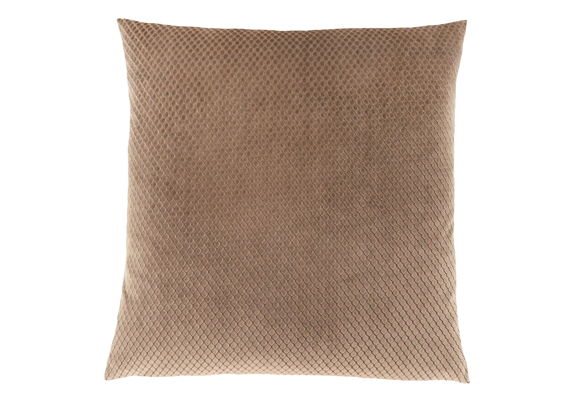 PILLOW - 18"X 18" / BEIGE DIAMOND VELVET / 1PC # I 9310