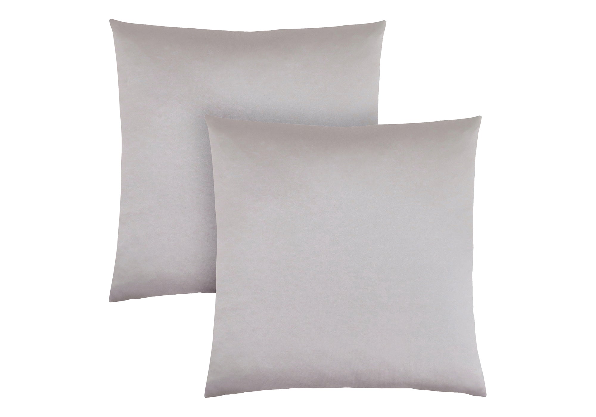 PILLOW - 18"X 18" / SILVER SATIN / 2PCS # I 9337