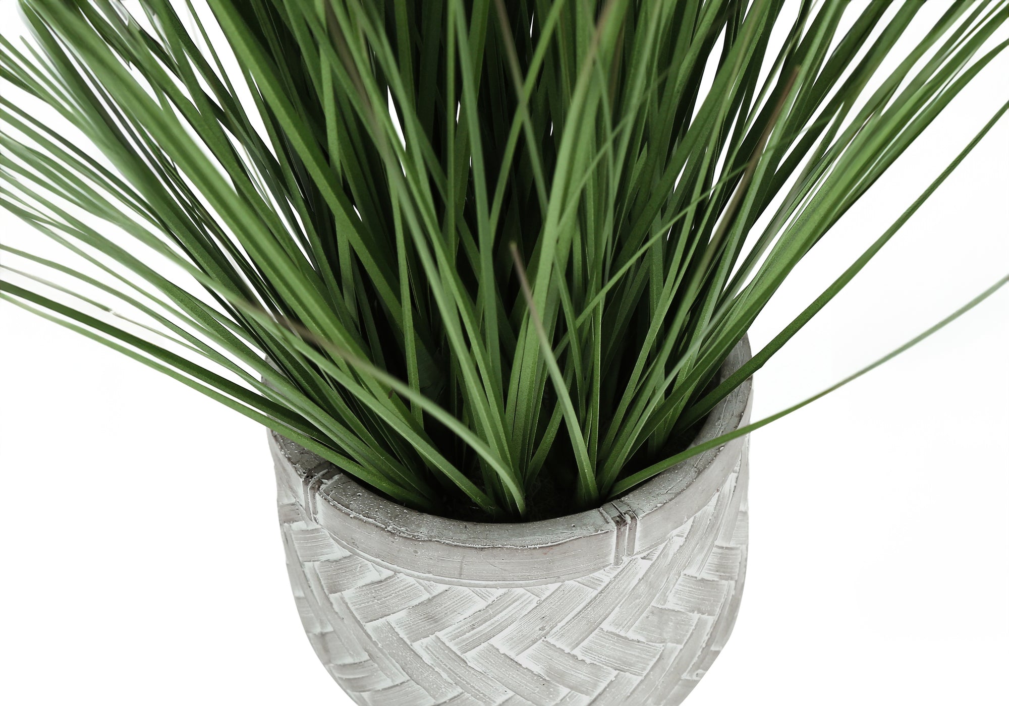 ARTIFICIAL PLANT - 21"H / INDOOR GRASS IN CEMENT 4" POT # I 9574