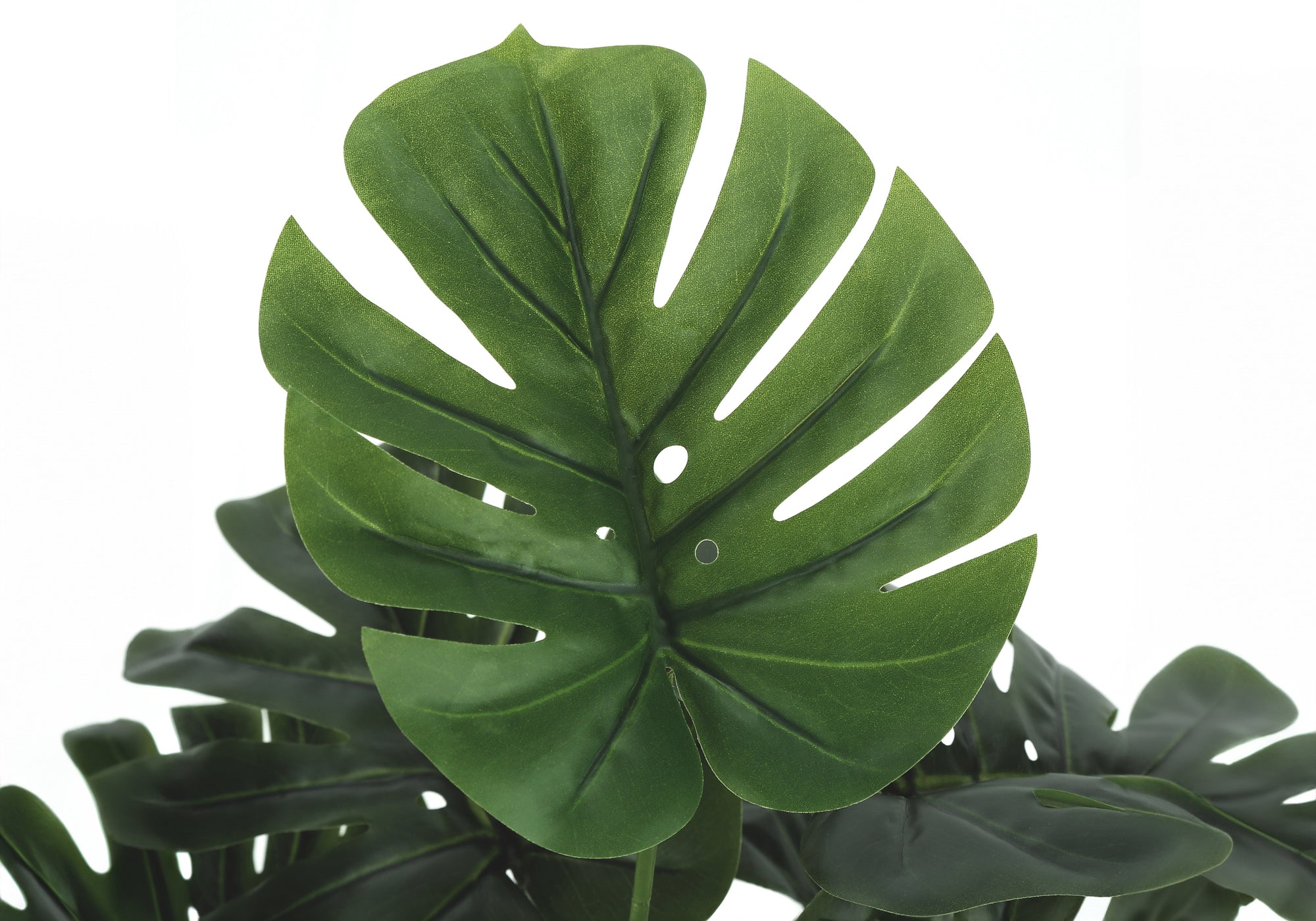 PLANTE ARTIFICIELLE - 24"H / MONSTERA D'INTÉRIEUR / POT NOIR DE 5" # I 9576