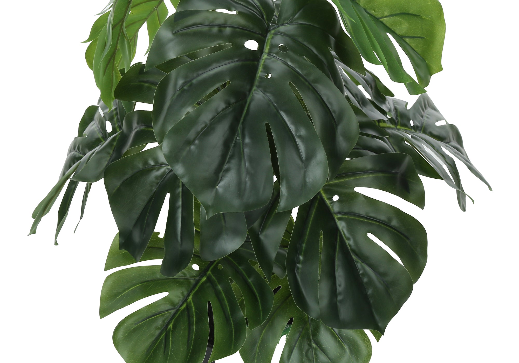 PLANTE ARTIFICIELLE - 24"H / MONSTERA D'INTÉRIEUR / POT NOIR DE 5" # I 9576