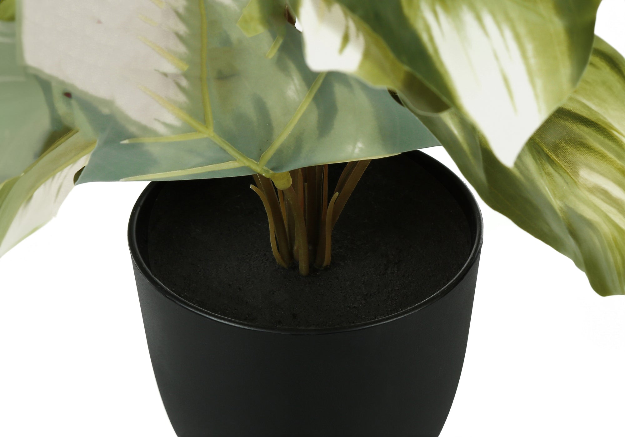 PLANTE ARTIFICIELLE - 2PCS / 13"H MONSTERA/CALATHEA/ POT 4" # I 9584