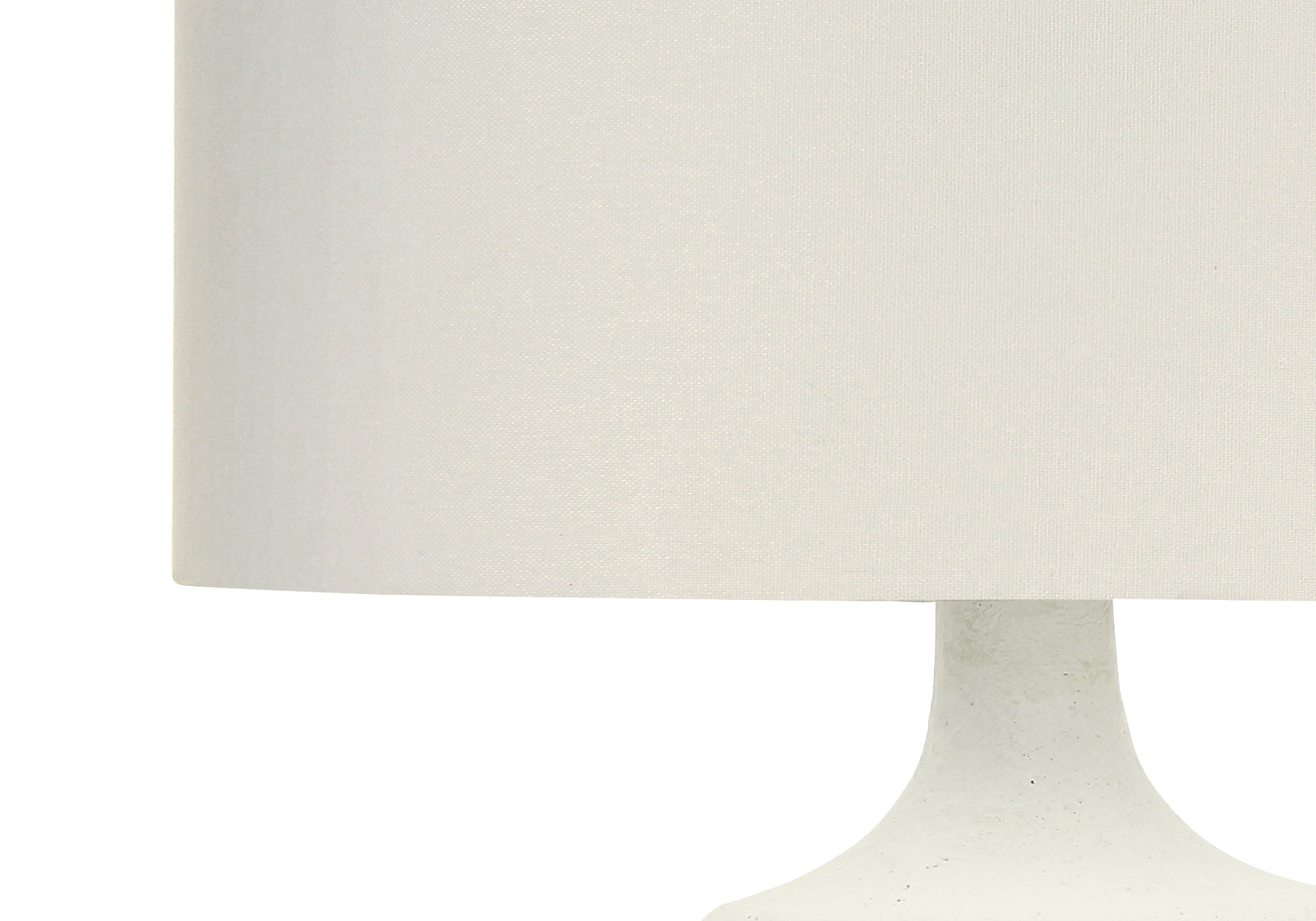 LIGHTING - 26"H TABLE LAMP CREAM RESIN / IVORY SHADE # I 9609