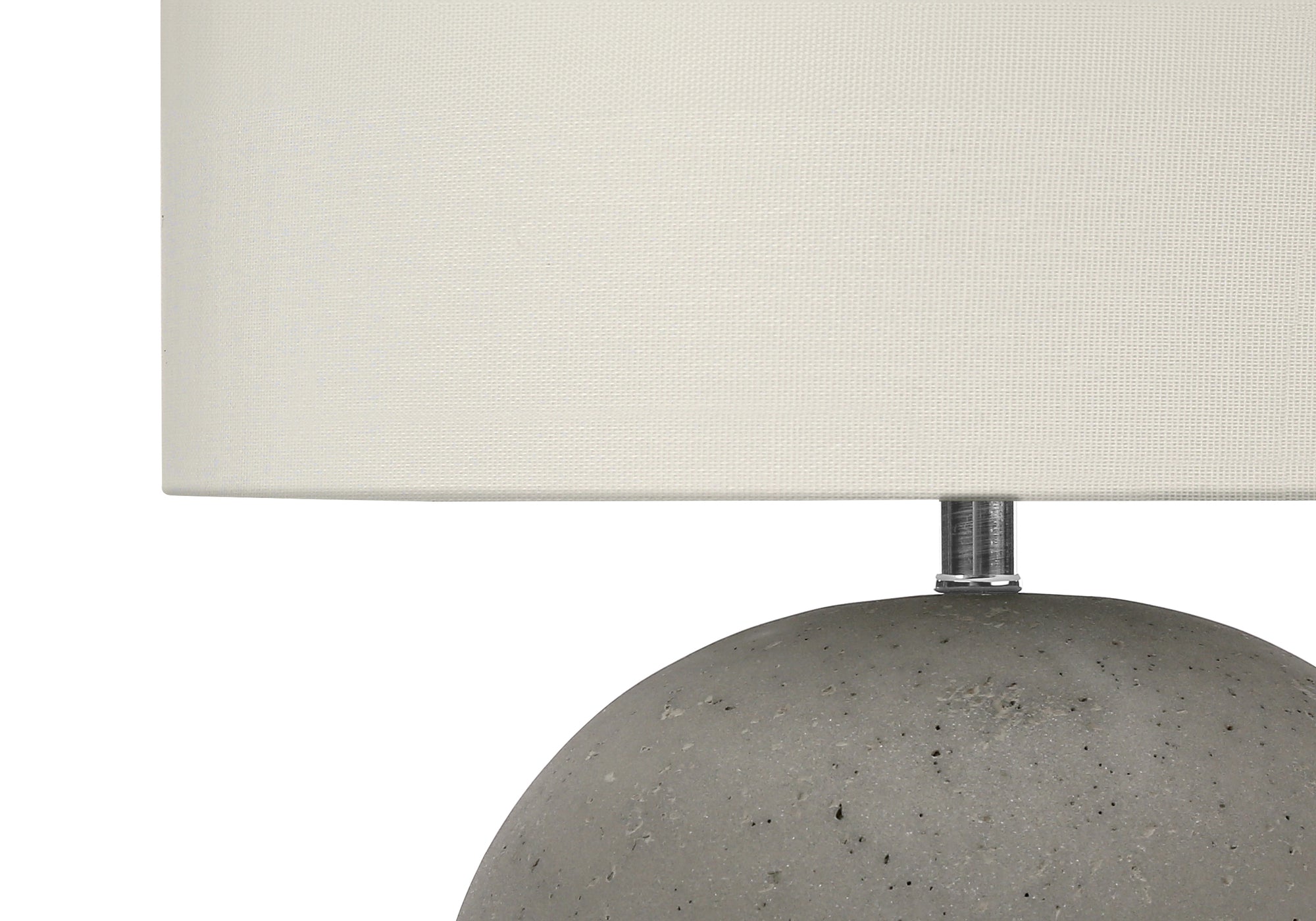 LIGHTING - 20"H TABLE LAMP GREY CONCRETE / IVORY SHADE # I 9626