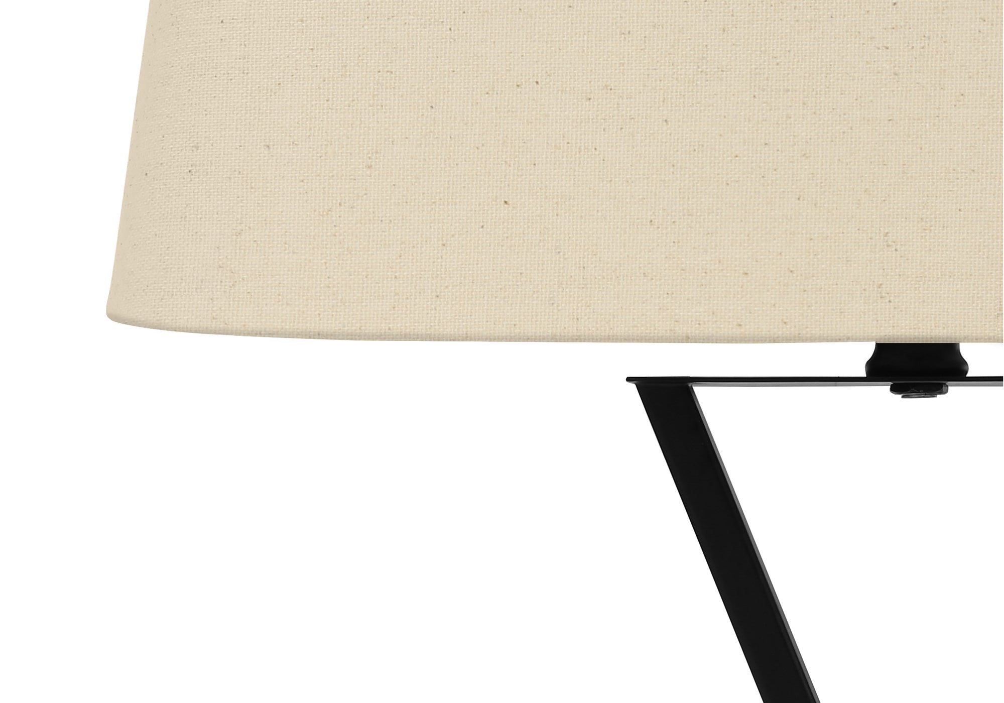 ÉCLAIRAGE - LAMPE DE TABLE 25"H MÉTAL NOIR/ABAT-JOUR BEIGE/USB # I 9638