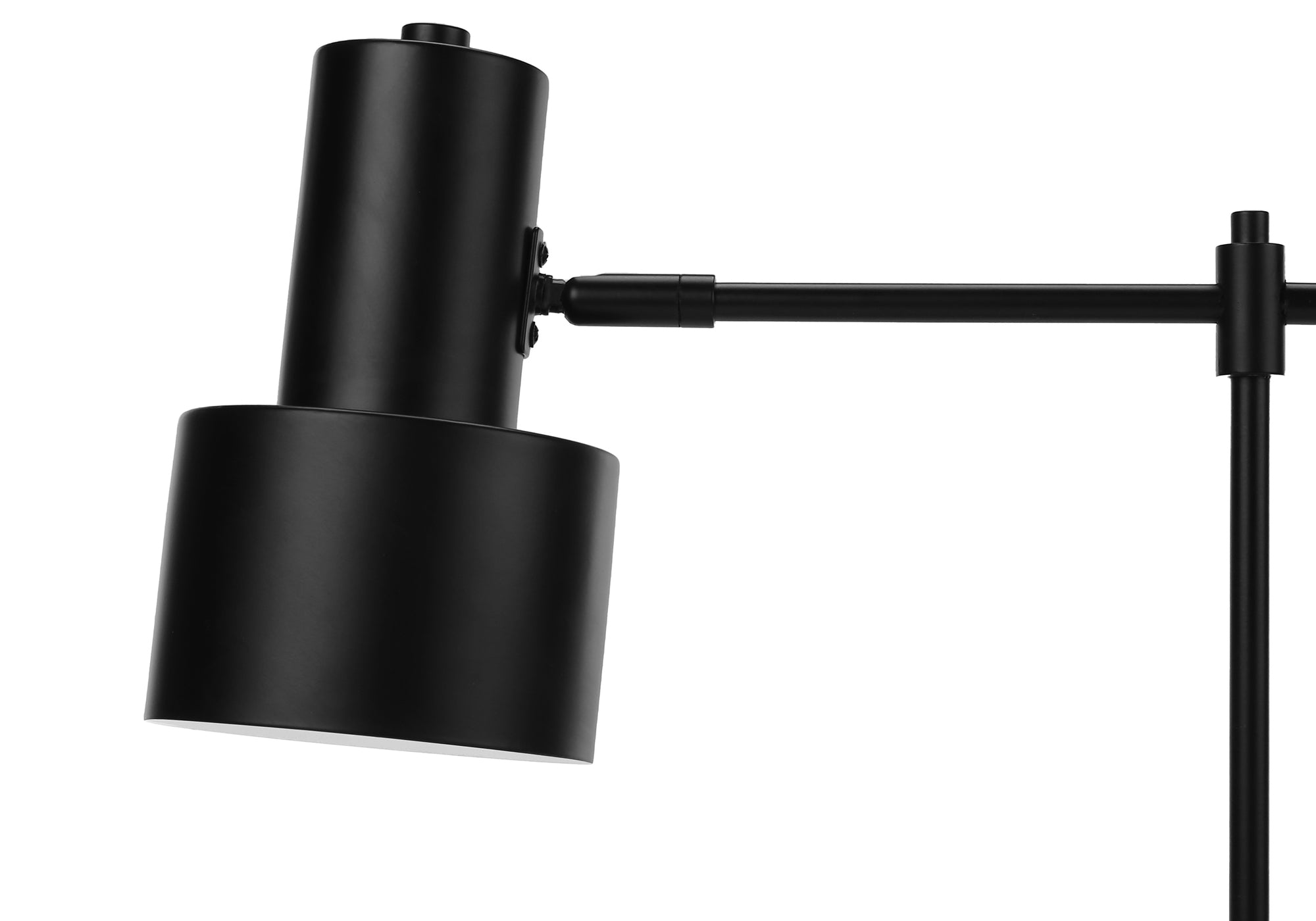 ÉCLAIRAGE - LAMPE DE TABLE 21"H MÉTAL NOIR/ABAT-JOUR NOIR/USB # I 9647