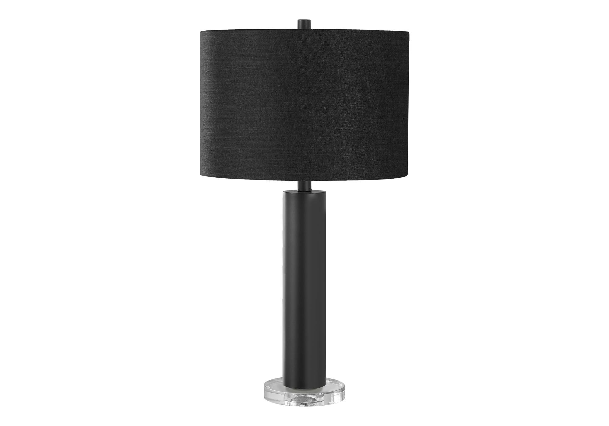 LIGHTING - 28"H TABLE LAMP BLACK METAL / BLACK SHADE # I 9658