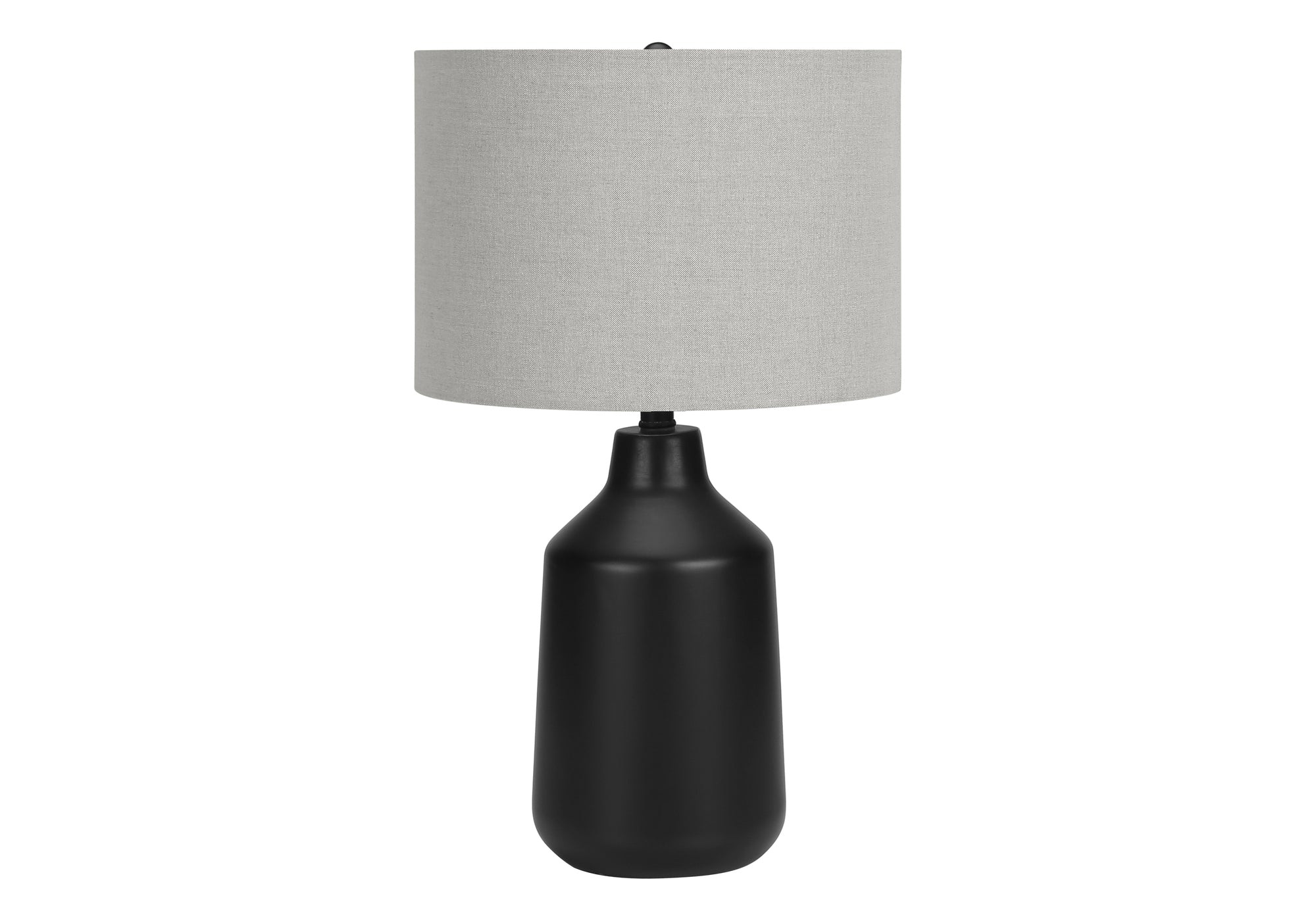 LIGHTING - 24"H TABLE LAMP BLACK CONCRETE / GREY SHADE # I 9701