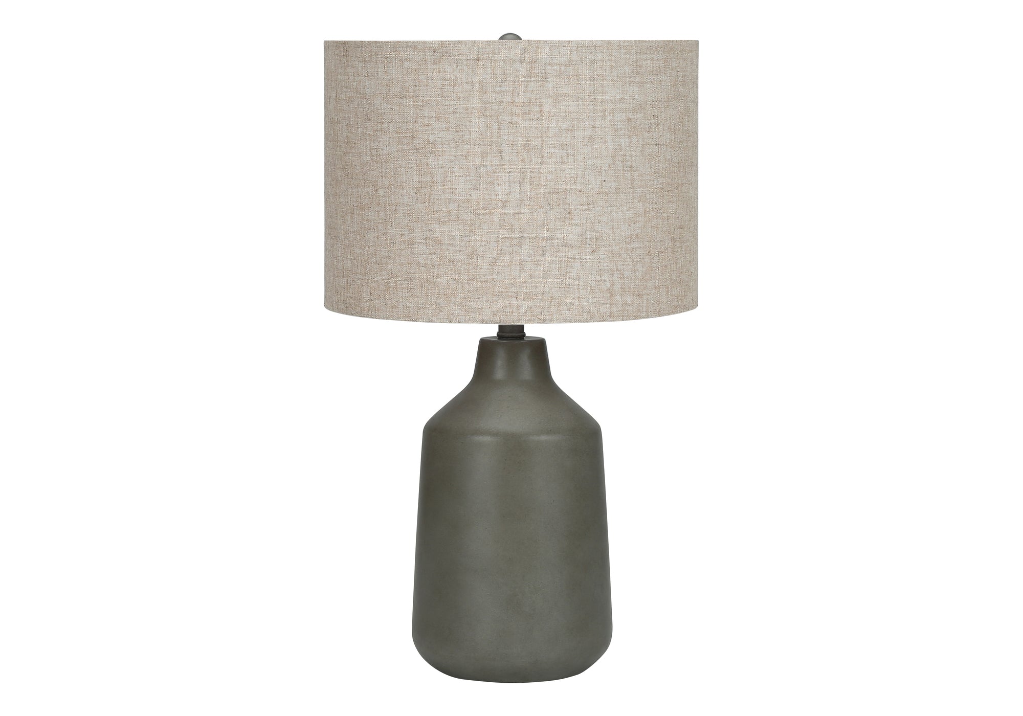 LIGHTING - 24"H TABLE LAMP GREY CONCRETE / BEIGE SHADE # I 9703