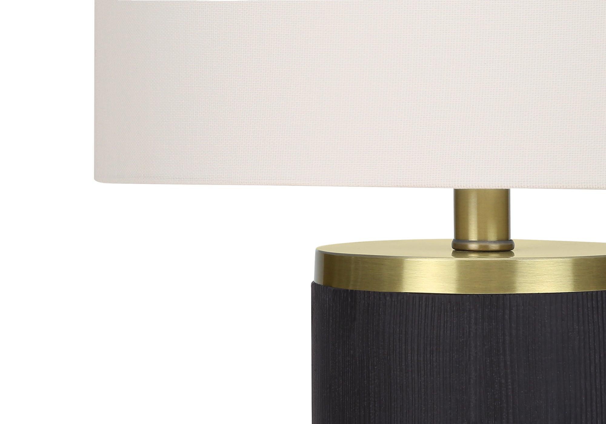 LIGHTING - 24"H TABLE LAMP BLACK CONCRETE / IVORY SHADE # I 9710