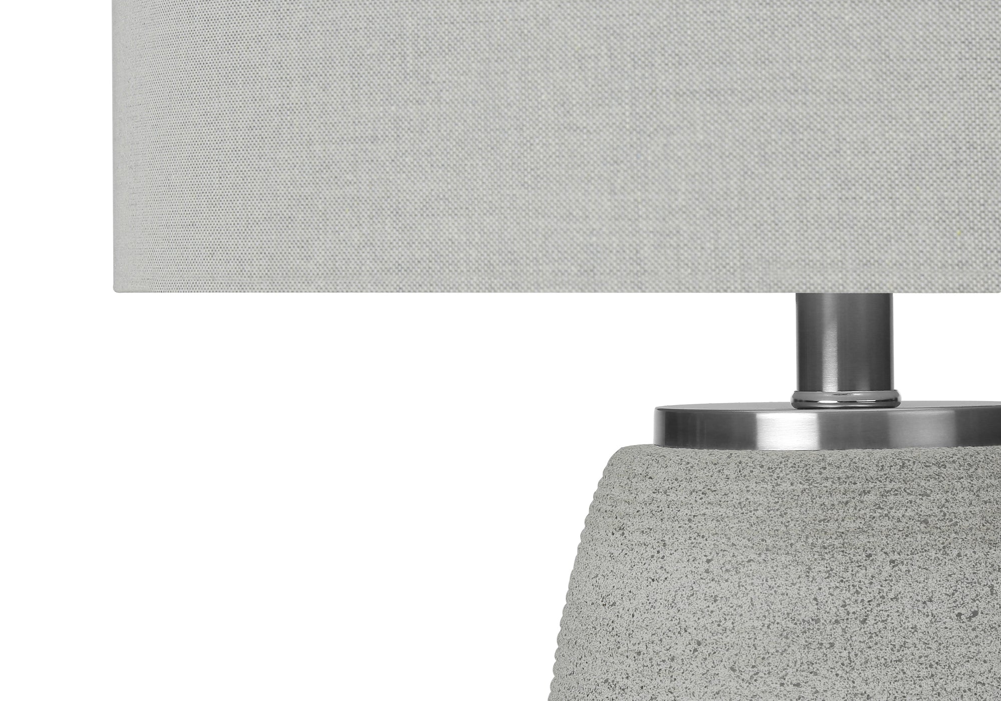 LIGHTING - 25"H TABLE LAMP GREY CERAMIC / GREY SHADE # I 9711