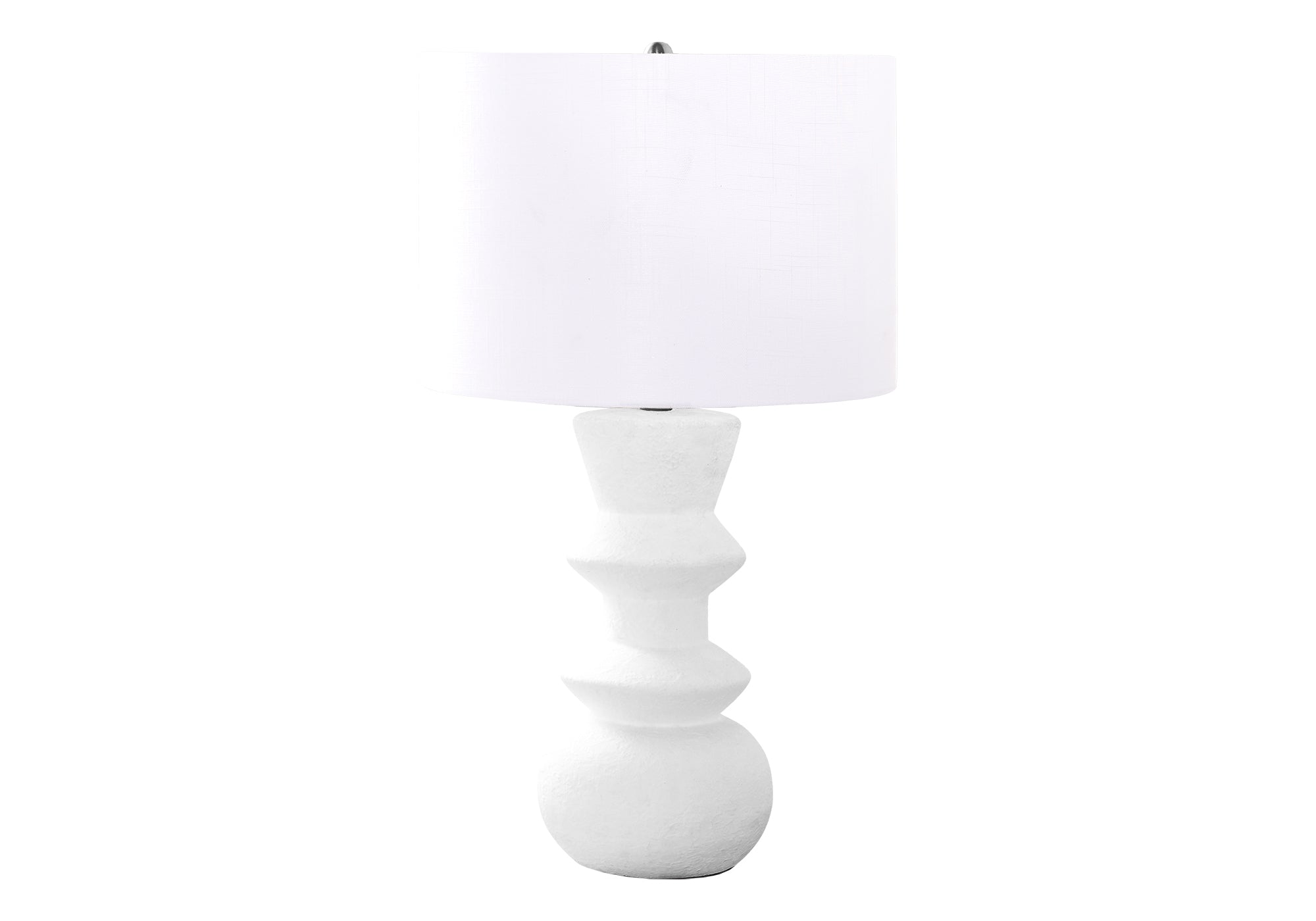 LIGHTING - 26"H TABLE LAMP CREAM CERAMIC / IVORY SHADE # I 9762