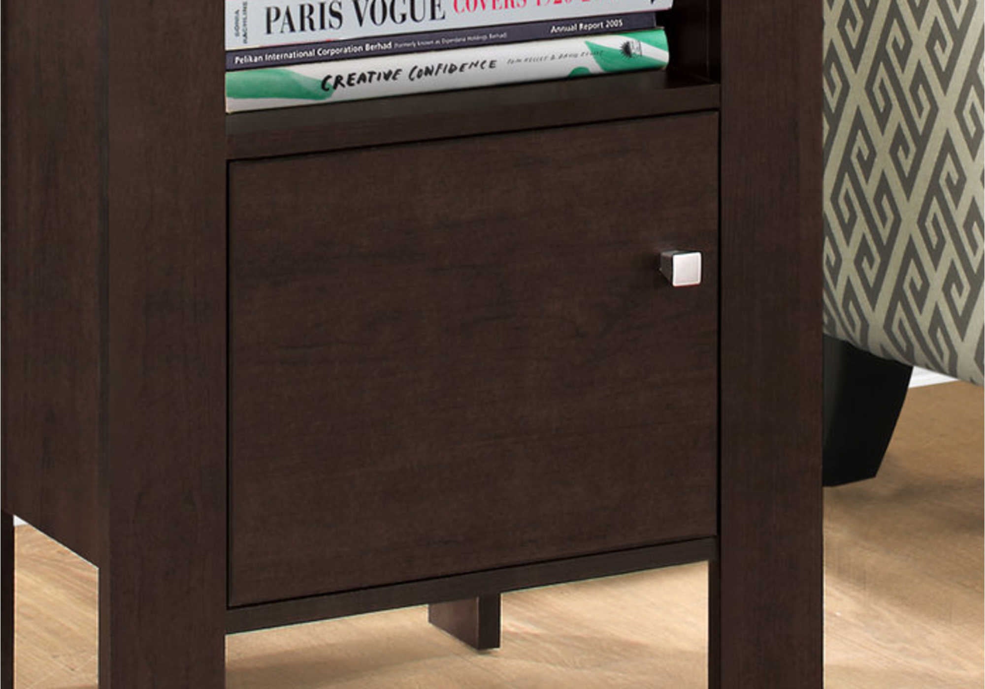 NIGHTSTAND - ESPRESSO NIGHT STAND WITH STORAGE #I 2135