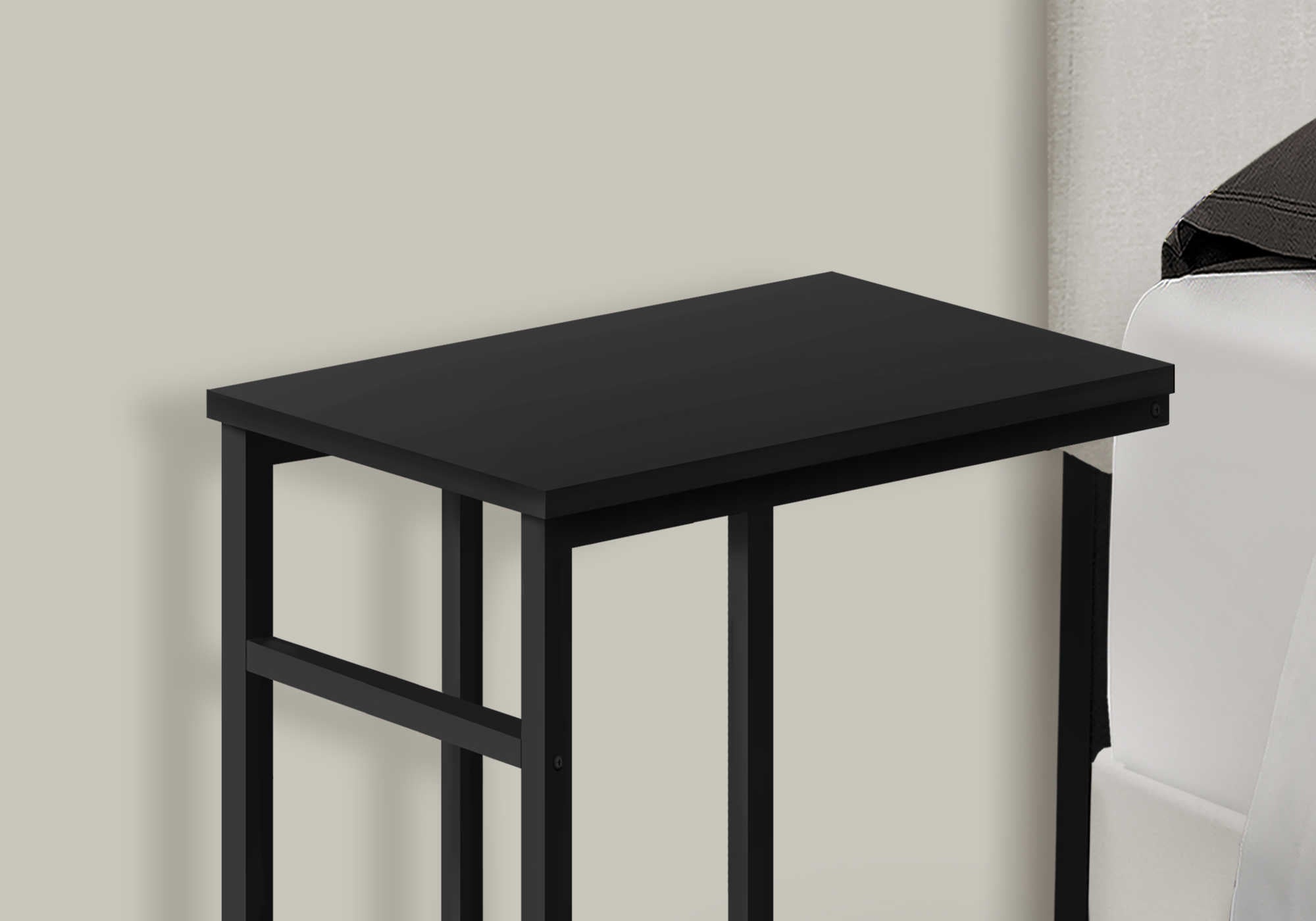 NIGHTSTAND - 24"H / BLACK / BLACK METAL #I 2170