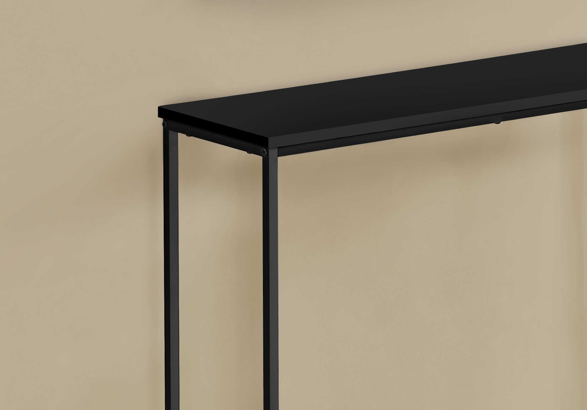 ACCENT TABLE - 32"L / BLACK / BLACK METAL HALL CONSOLE #I 2250