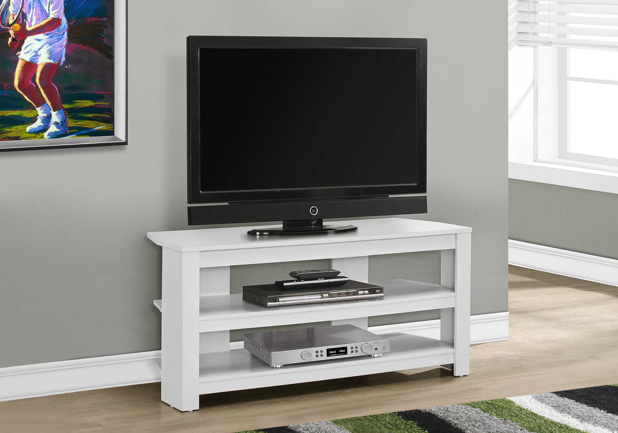 MEUBLE TV - 42"L / COIN BLANC # I 2567