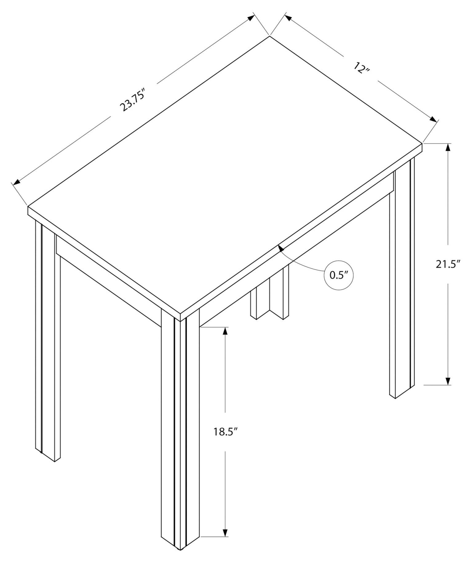 NIGHTSTAND - BLACK OAK #I 3110