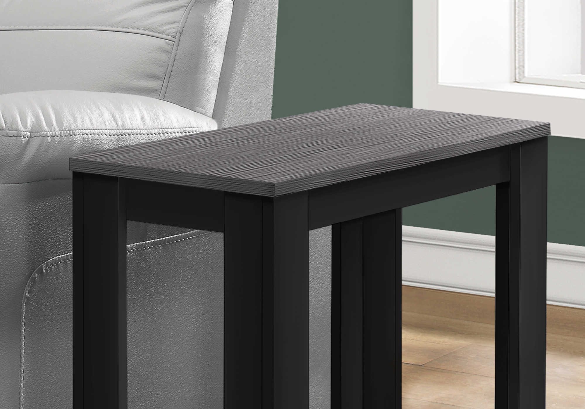 ACCENT TABLE - BLACK / GREY TOP #I 3134