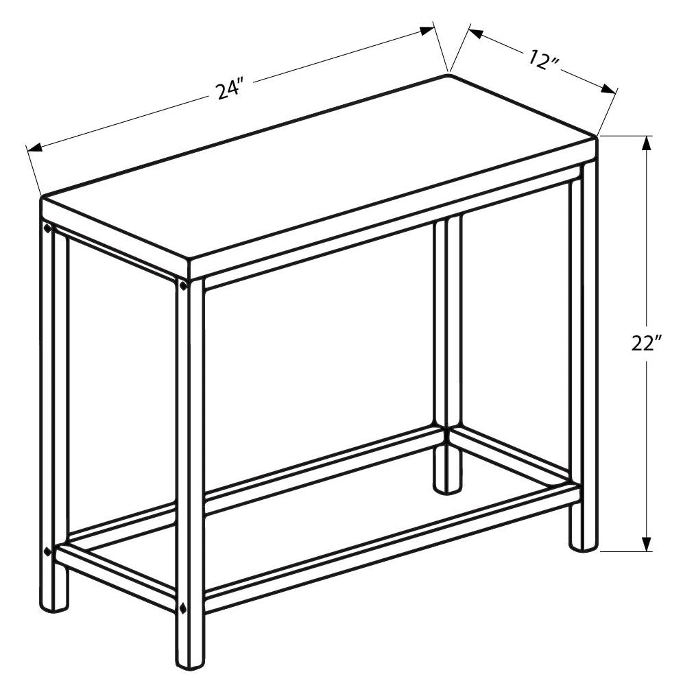 ACCENT TABLE - TERRACOTTA TILE TOP / HAMMERED BROWN #I 3163