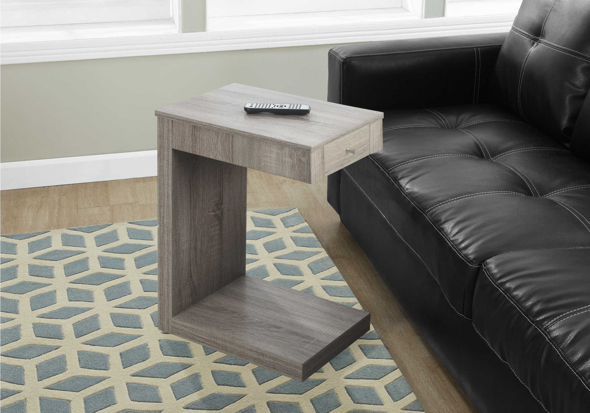 NIGHTSTAND - DARK TAUPE WITH A DRAWER #I 3191