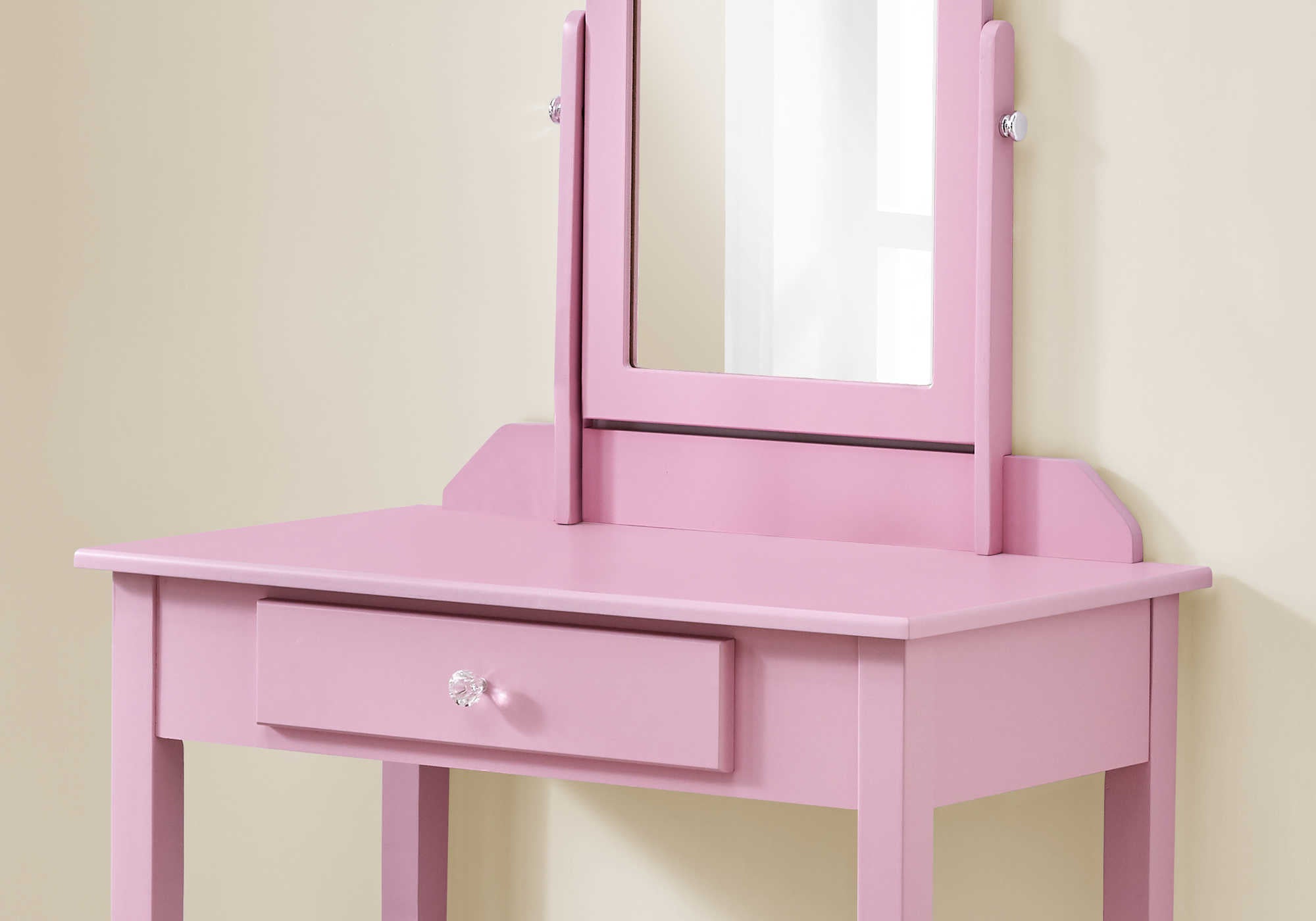 VANITY - PINK / MIRROR AND STORAGE DRAWER # I 3328