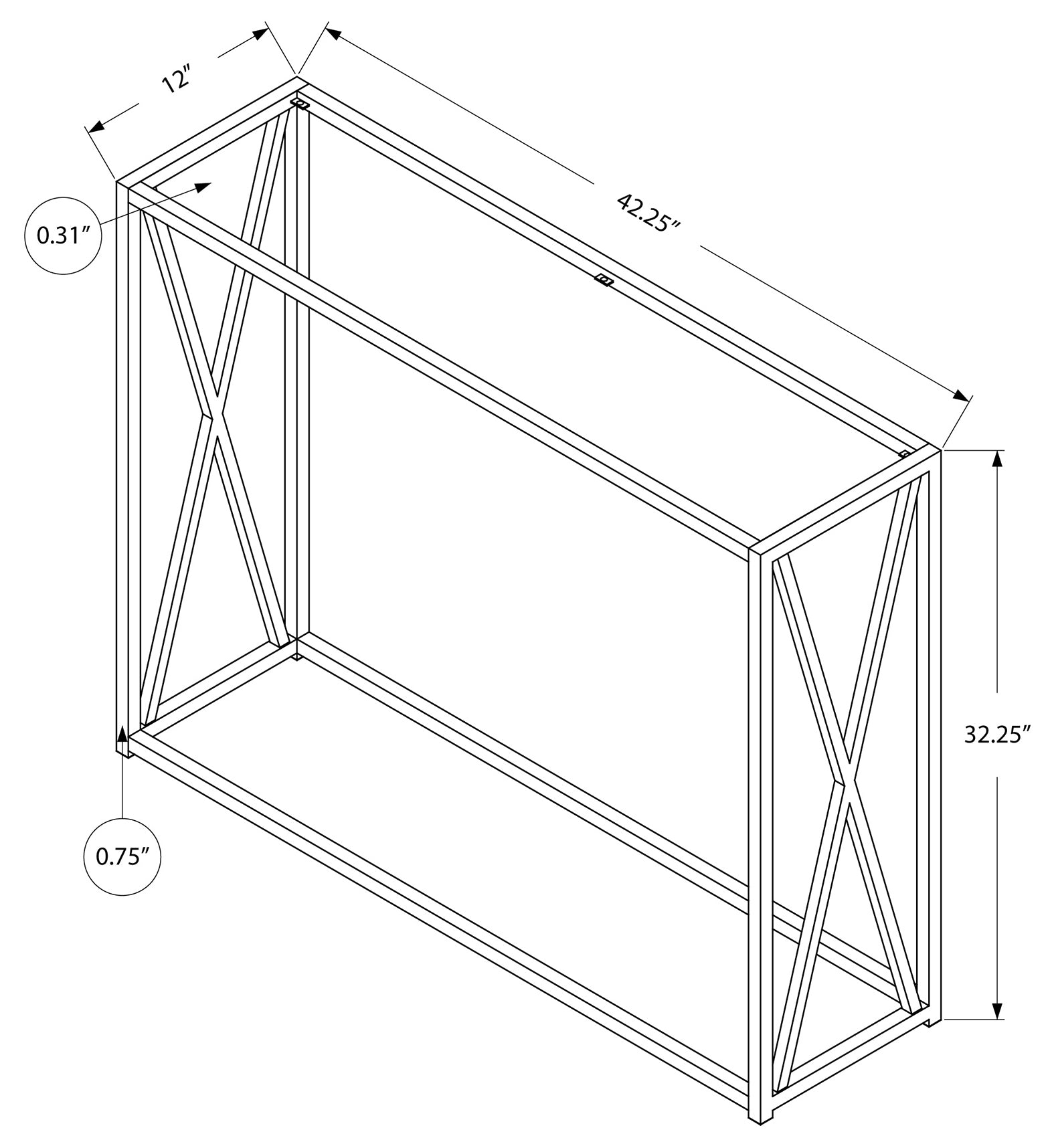 TABLE D'APPOINT - 42"L / MÉTAL DORÉ AVEC VERRE TREMPÉ #I 3446