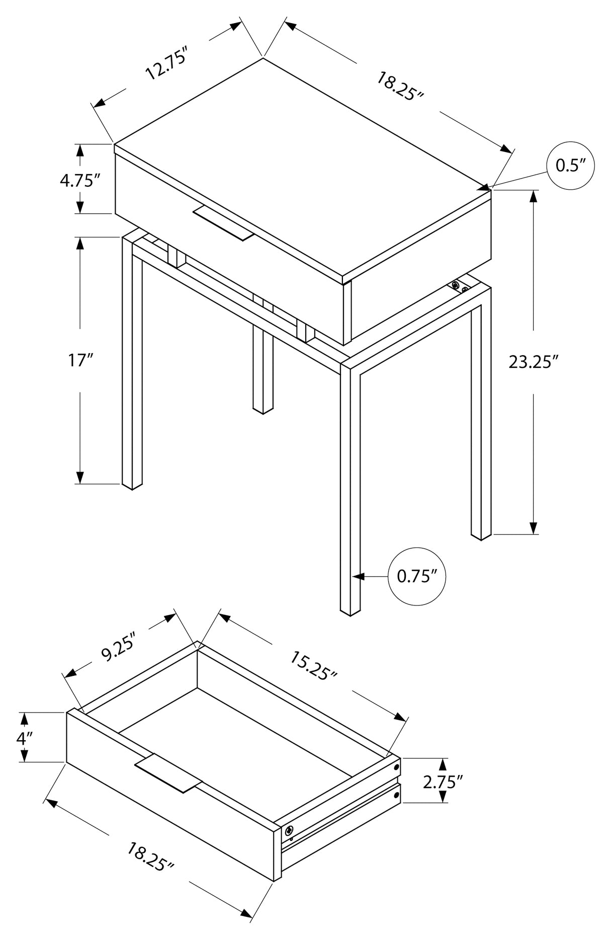 TABLE D'APPOINT - 24"H / MARBRE BEIGE / MÉTAL DORÉ #I 3463