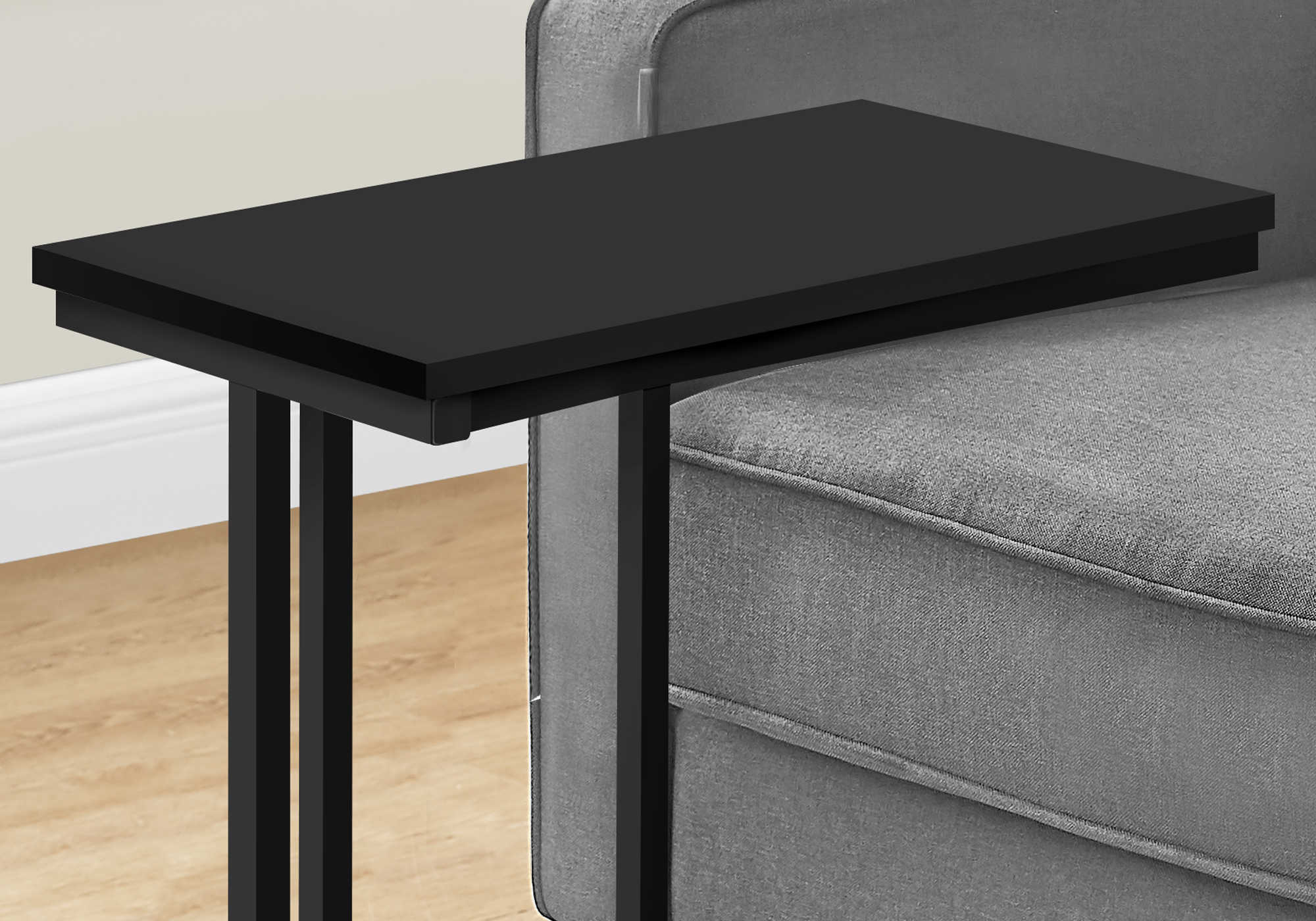 TABLE D'APPOINT - 25"H / NOIR / MÉTAL NOIR #I 3467