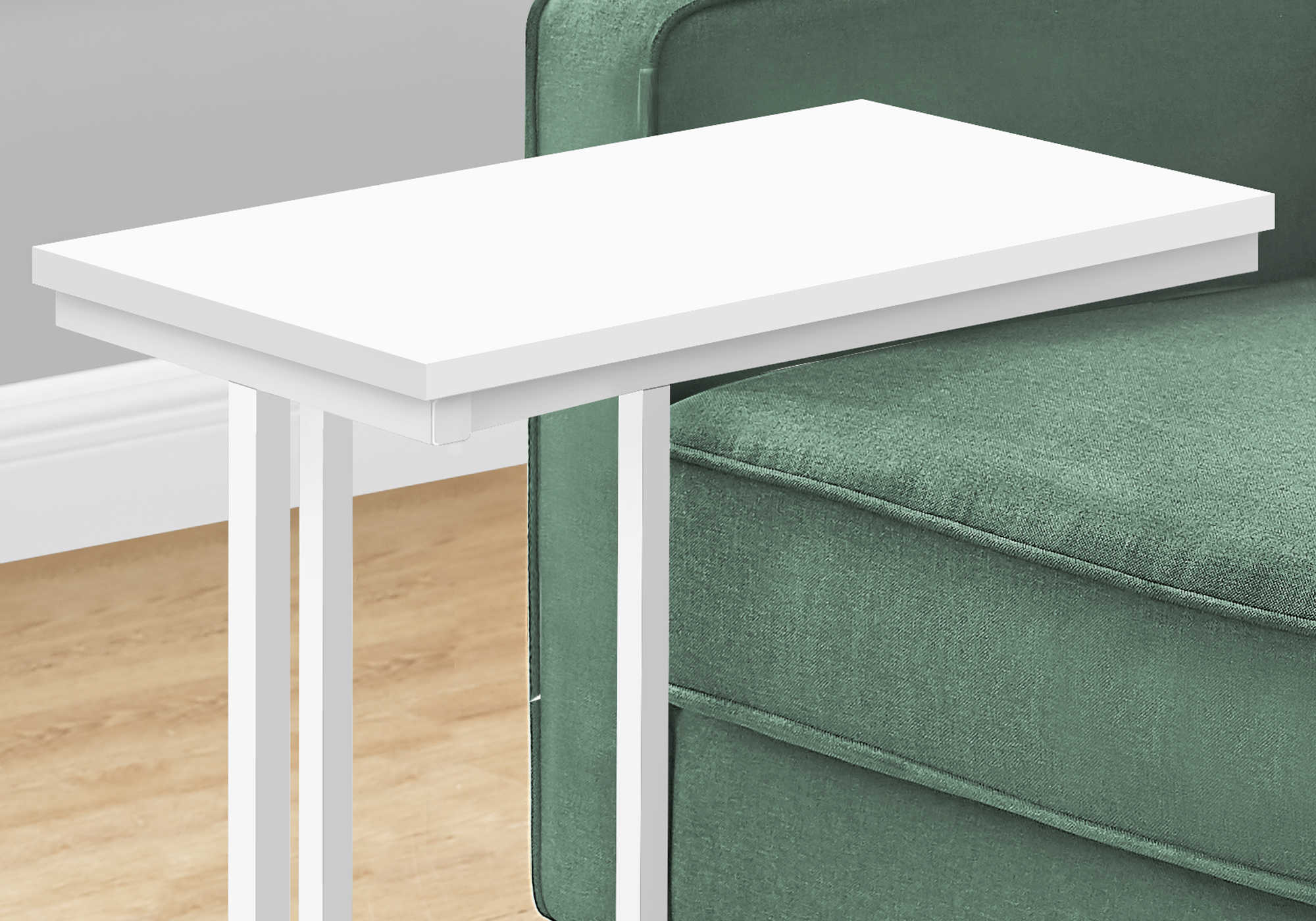 TABLE D'APPOINT - 25"H /BLANC / MÉTAL BLANC #I 3468