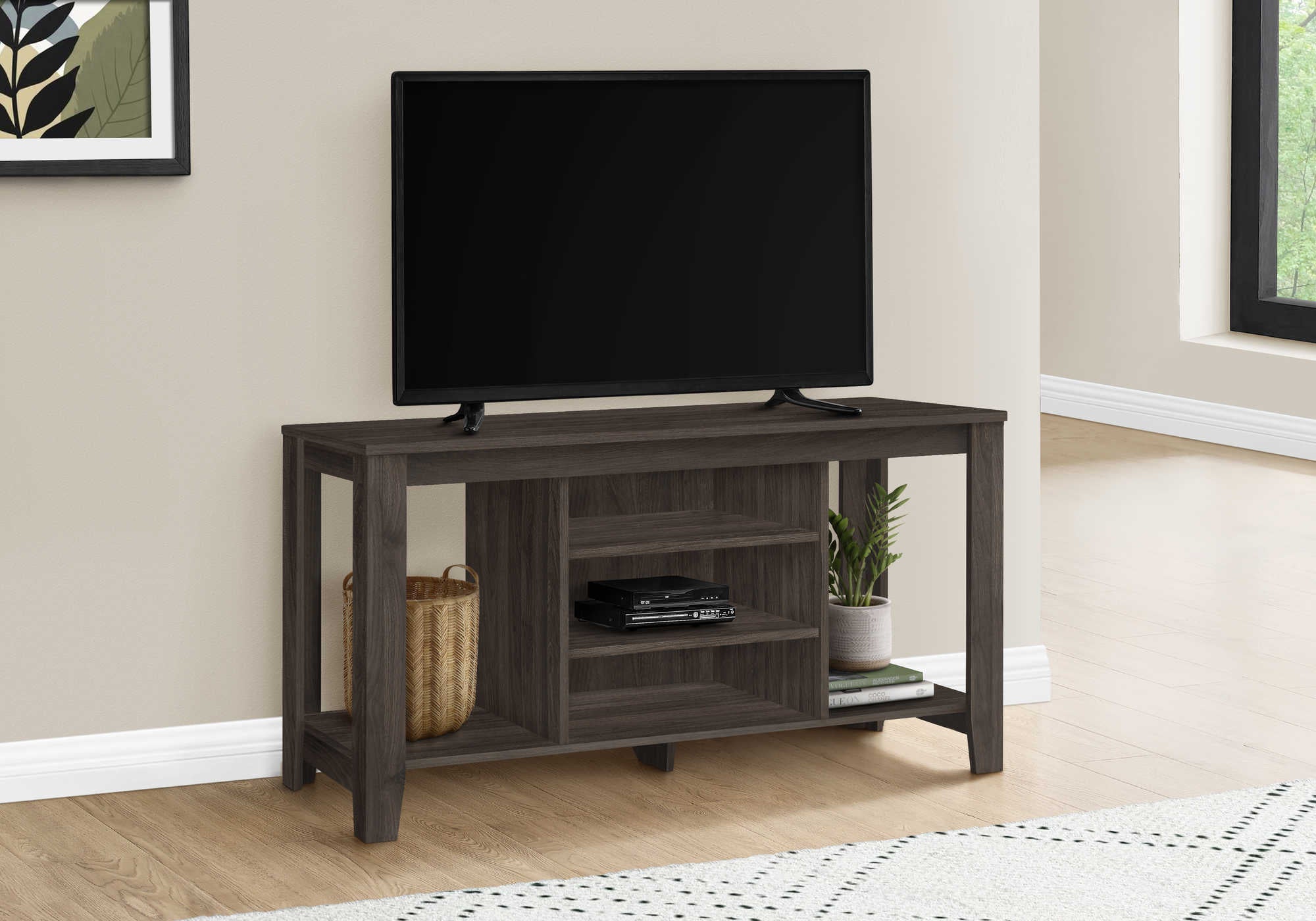 TV STAND - 48"L / BROWN OAK # I 3567