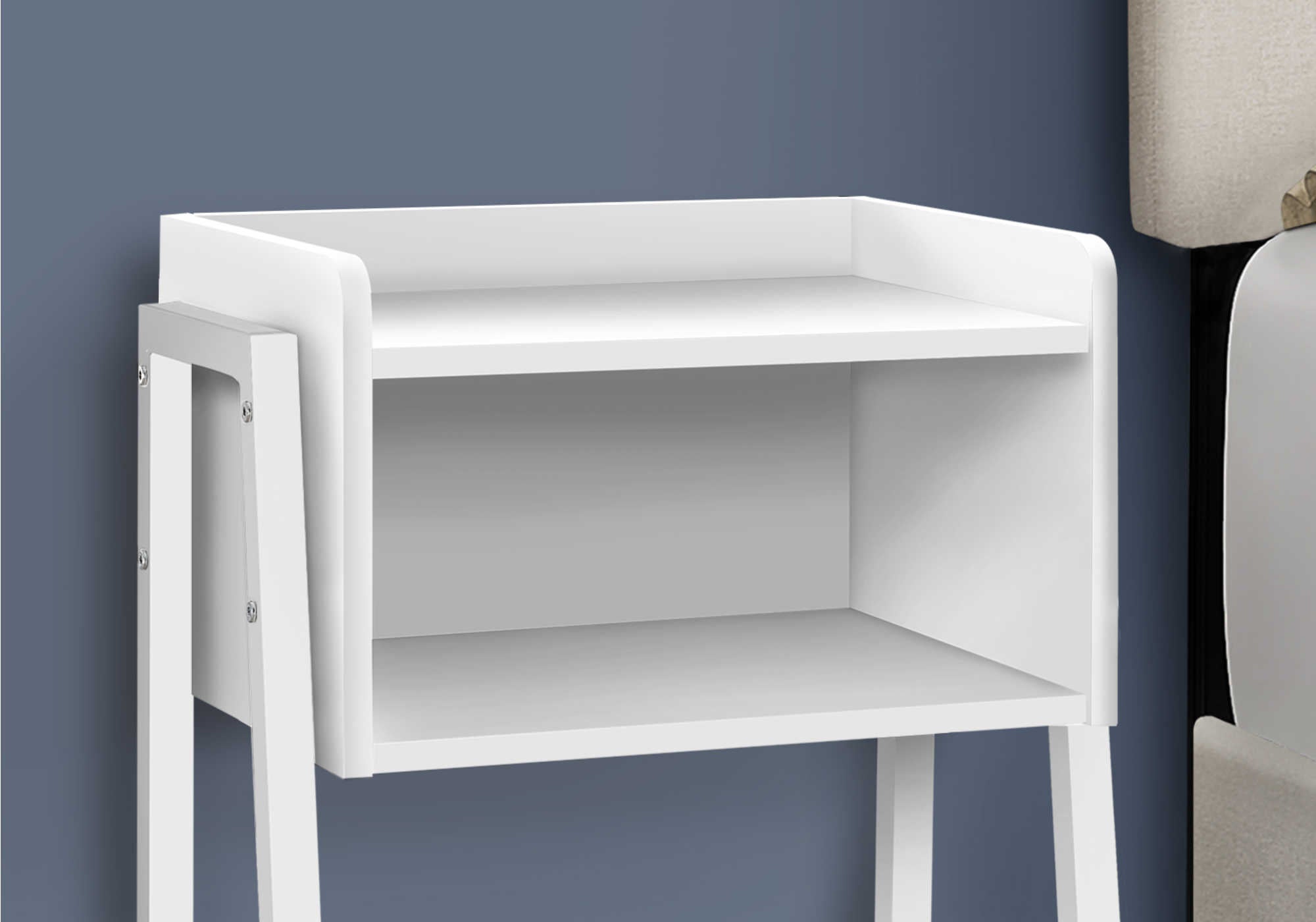 TABLE D'APPOINT - 23"H / BLANC / MÉTAL BLANC #I 3594