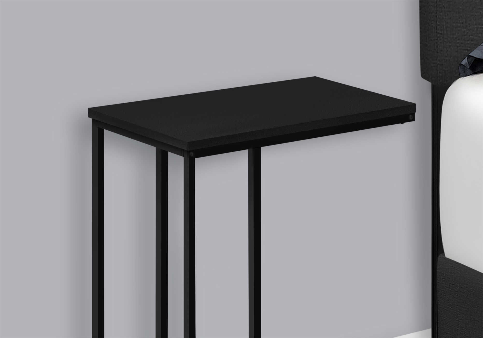 NIGHTSTAND - 25"H / BLACK / BLACK METAL #I 3761