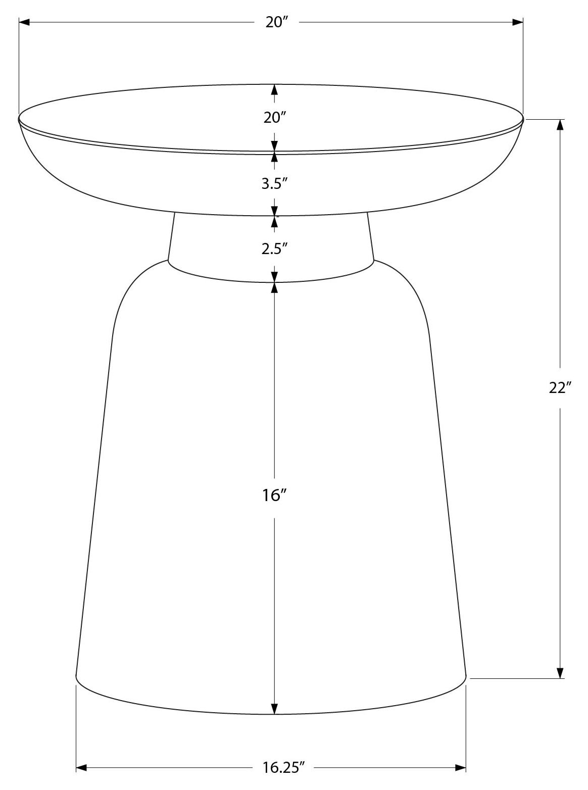 TABLE DE NUIT - 22"H / EXTRÉMITÉ TAMBOUR EN MÉTAL FER DORÉ #I 3914