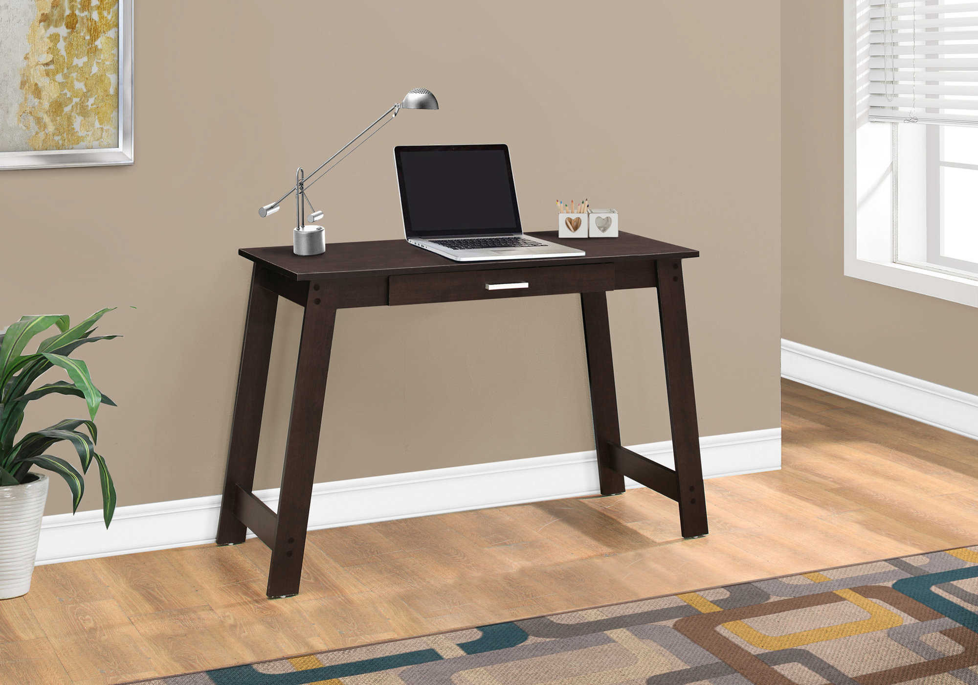 BUREAU D'ORDINATEUR - 42"L / ESPRESSO AVEC TIROIR DE RANGEMENT # I 7190