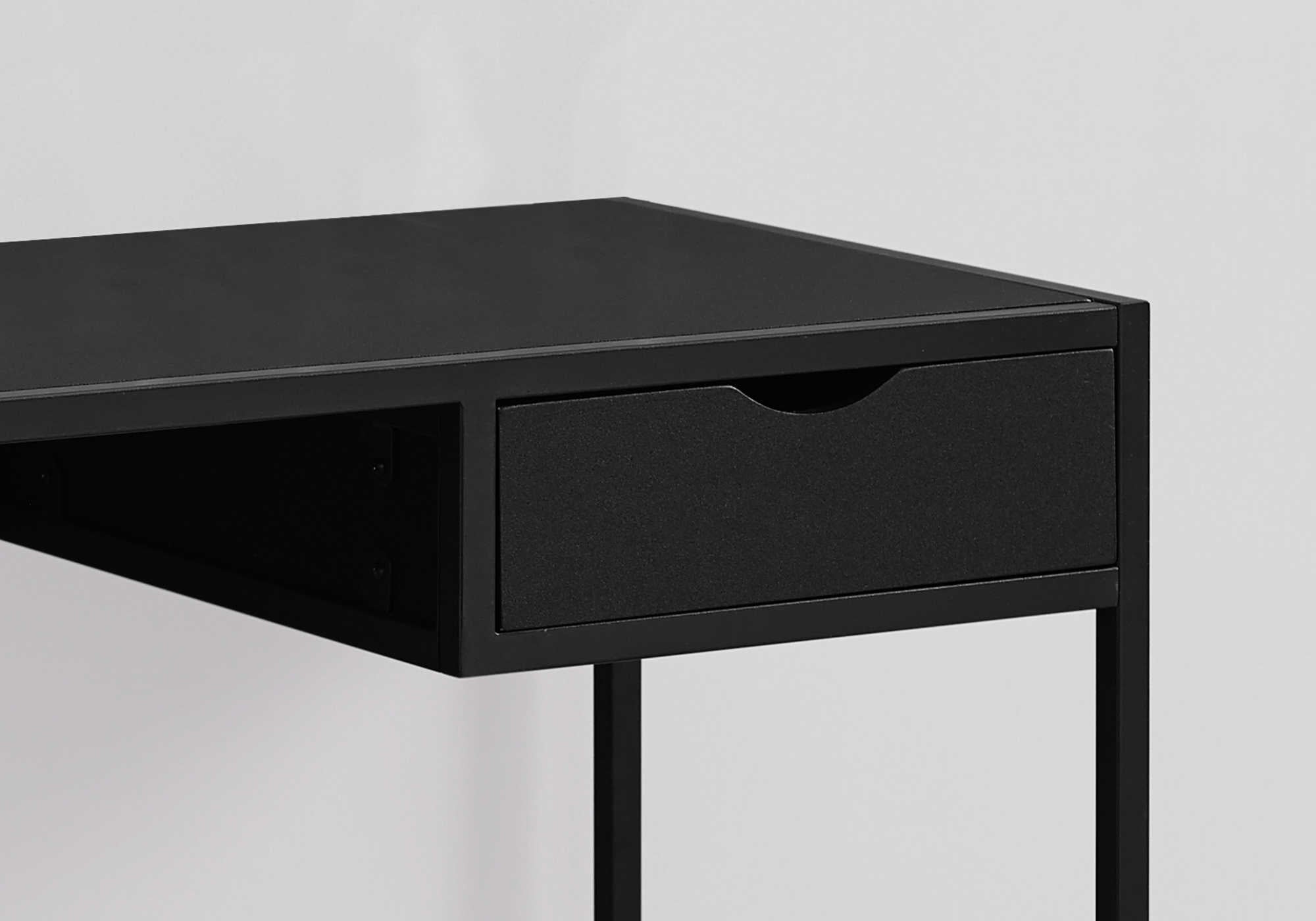 COMPUTER DESK - 42"L / BLACK / BLACK METAL # I 7220