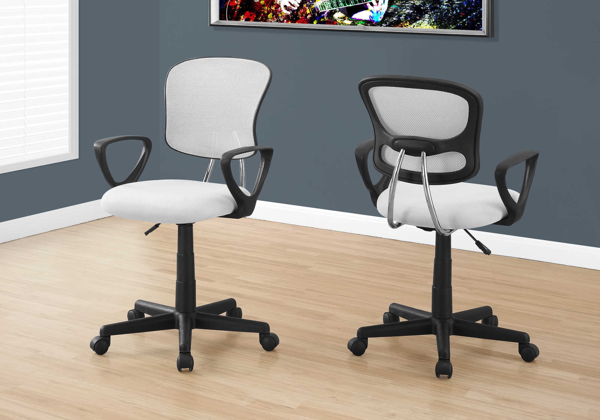 OFFICE CHAIR - WHITE MESH JUVENILE / MULTI-POSITION # I 7261