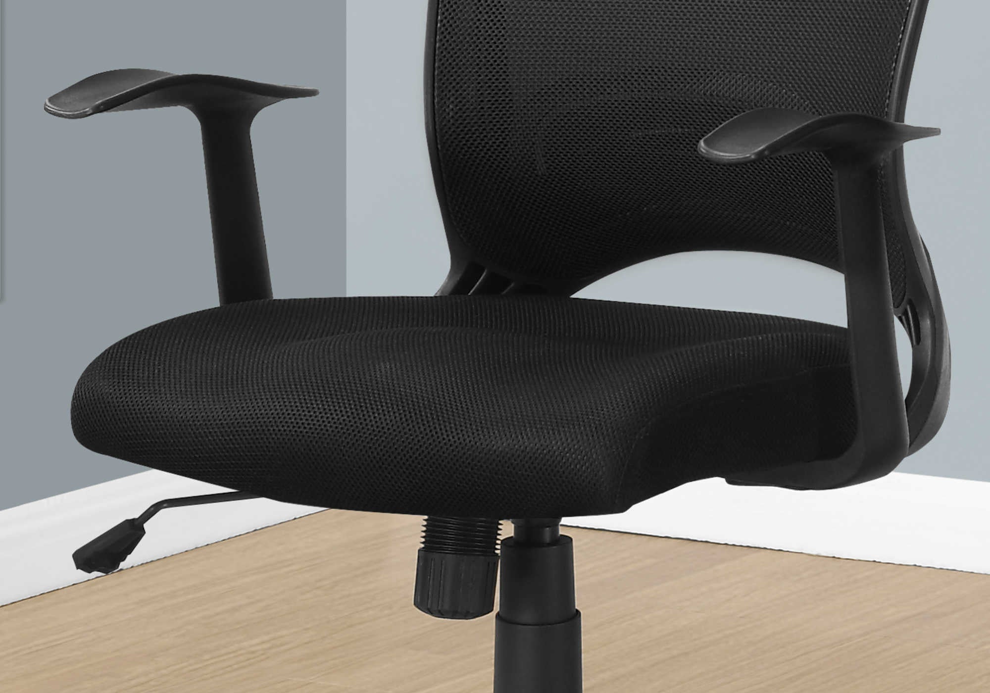 OFFICE CHAIR - BLACK MESH MID-BACK / MULTI-POSITION # I 7265