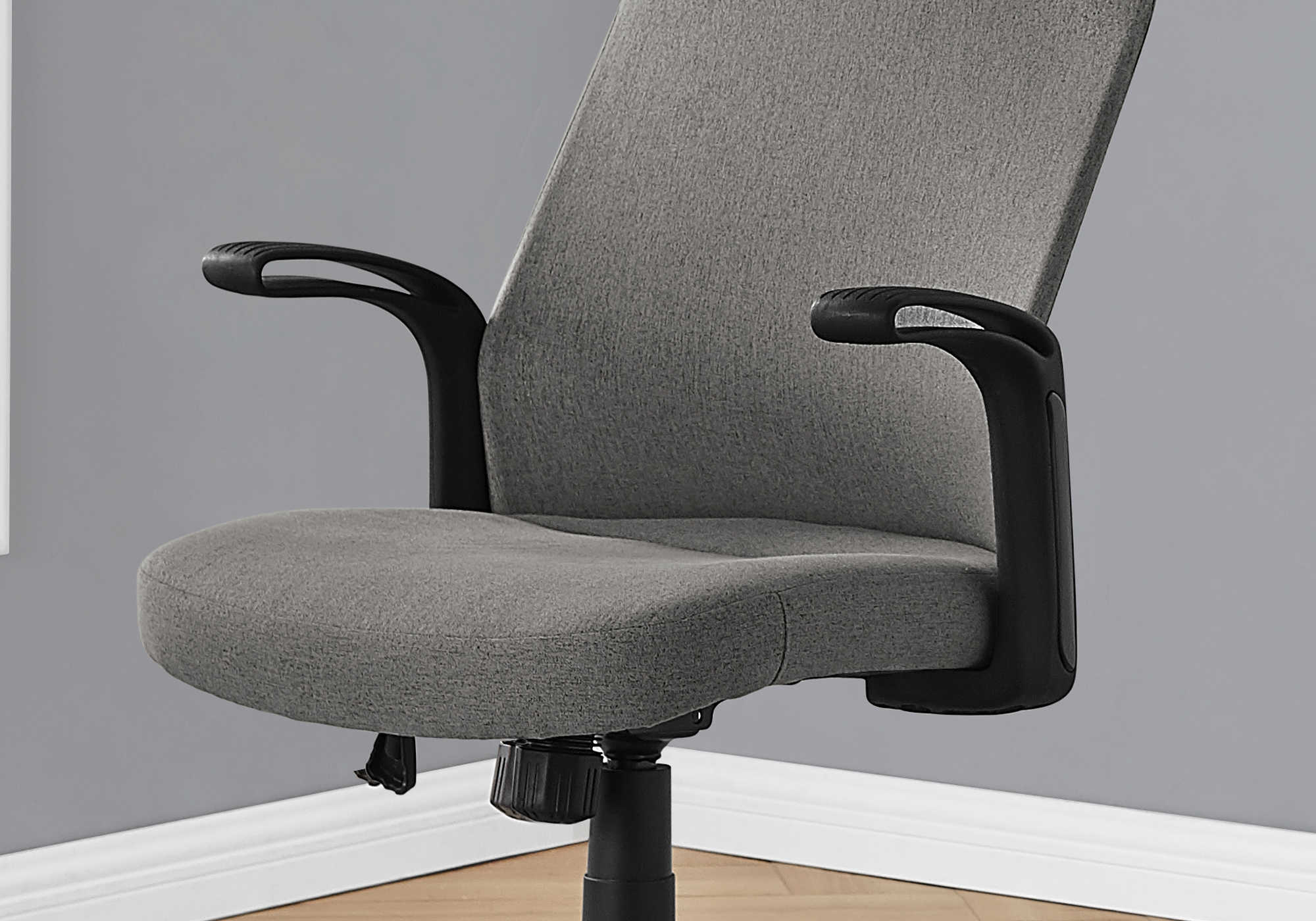 OFFICE CHAIR - BLACK / DARK GREY FABRIC / MULTI POSITION # I 7325