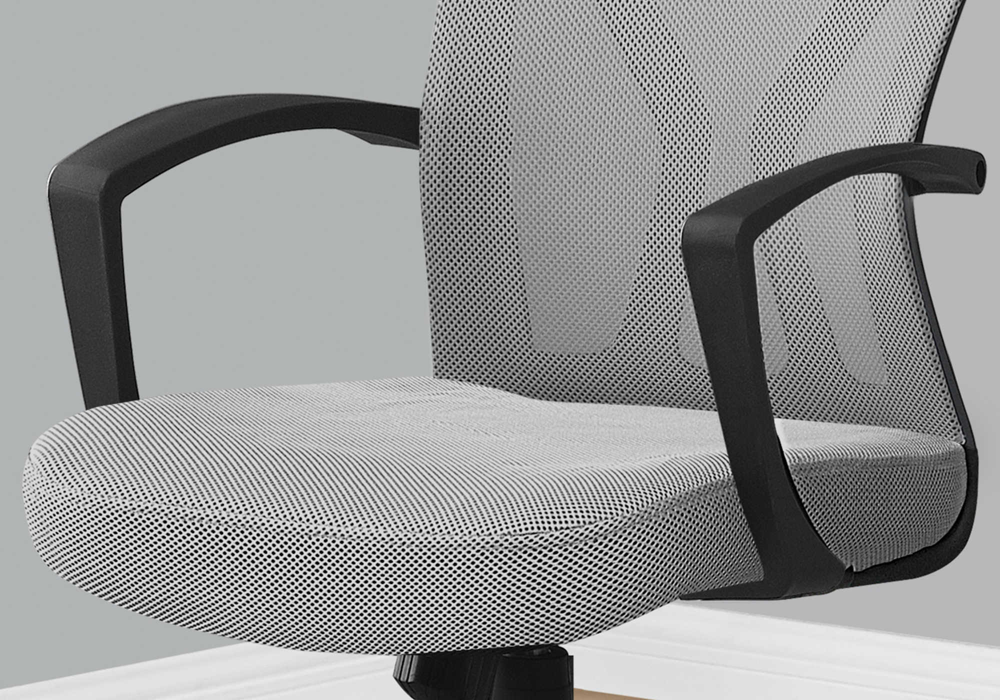 CHAISE DE BUREAU - BASE GRIS / NOIRE SUR ROULETTES # I 7340