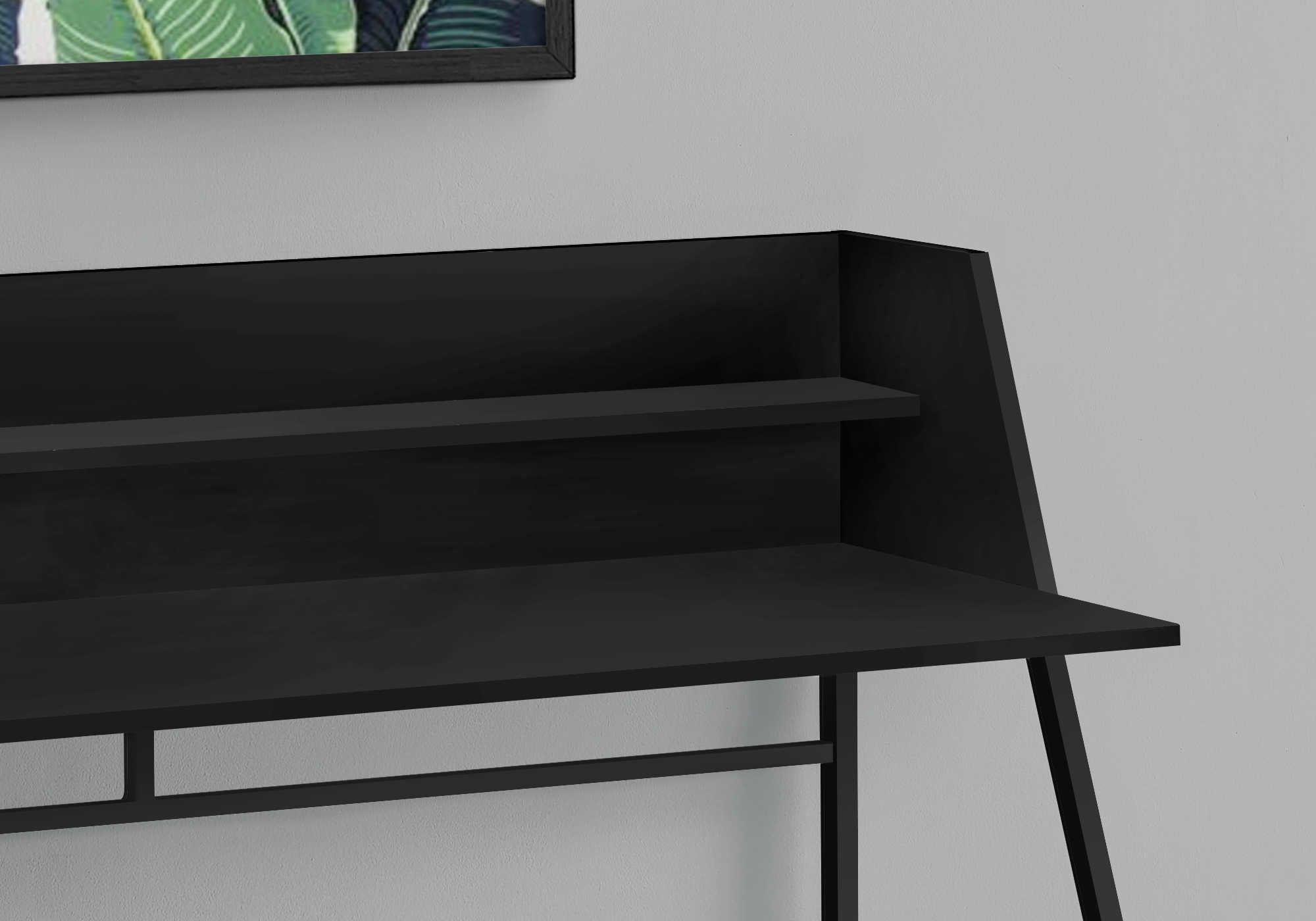 COMPUTER DESK - 48"L / BLACK / BLACK METAL # I 7547