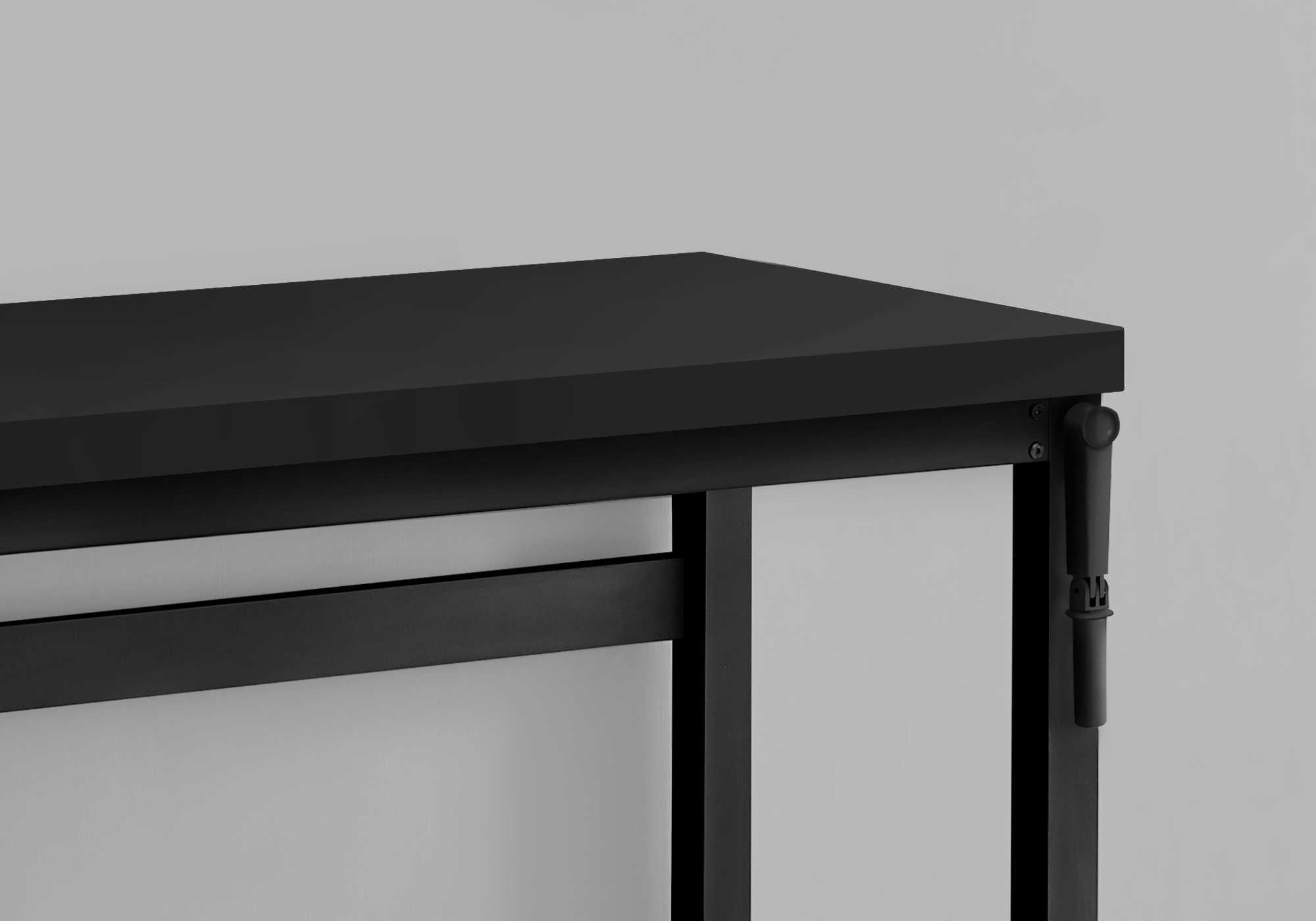 COMPUTER DESK - 48"L / BLACK / ADJ.HEIGHT/ BLACK METAL # I 7682