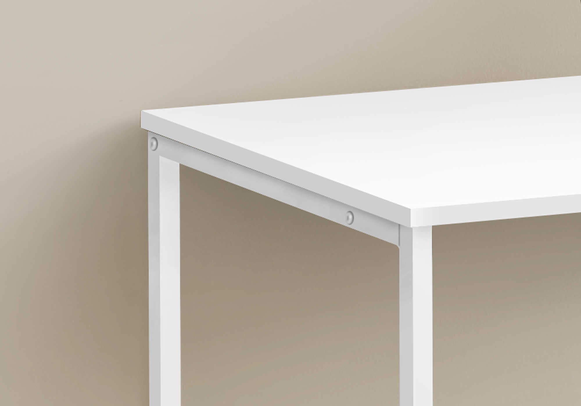 COMPUTER DESK - 40"L / WHITE / WHITE METAL # I 7775