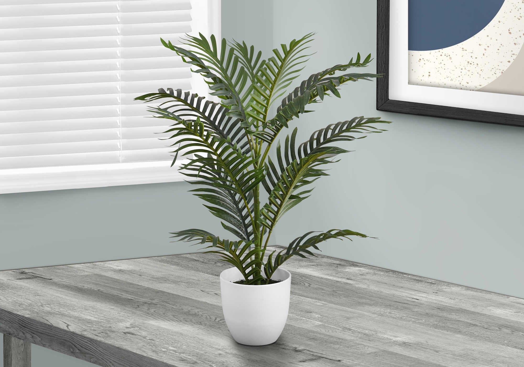 PLANTE ARTIFICIELLE - 28"H / PALMIER D'INTÉRIEUR DANS UN POT DE 6" # I 9508