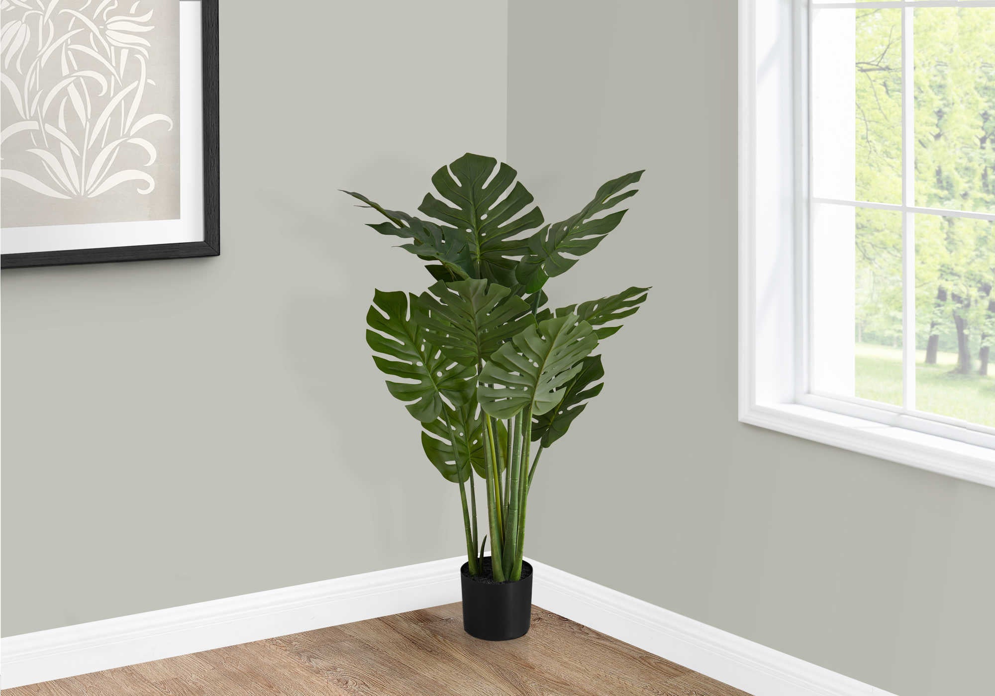 PLANTE ARTIFICIELLE - 45"H / MONSTERA D'INTÉRIEUR DANS UN POT DE 6" # I 9510