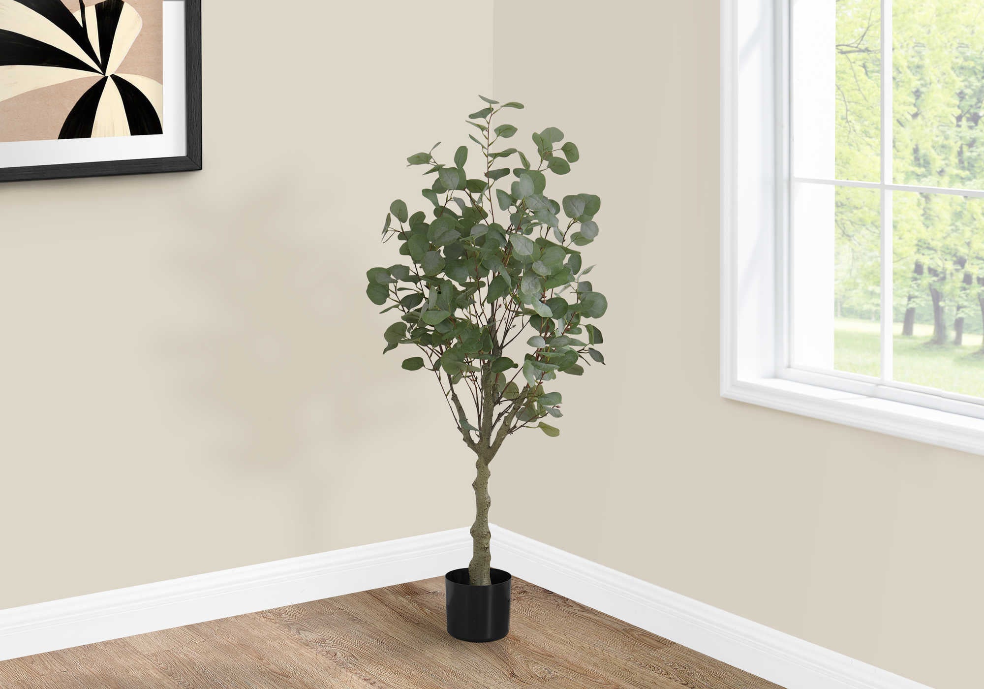 PLANTE ARTIFICIELLE - 46"H / ARBRE D'EUCALYPTUS D'INTÉRIEUR / POT DE 5" # I 9518