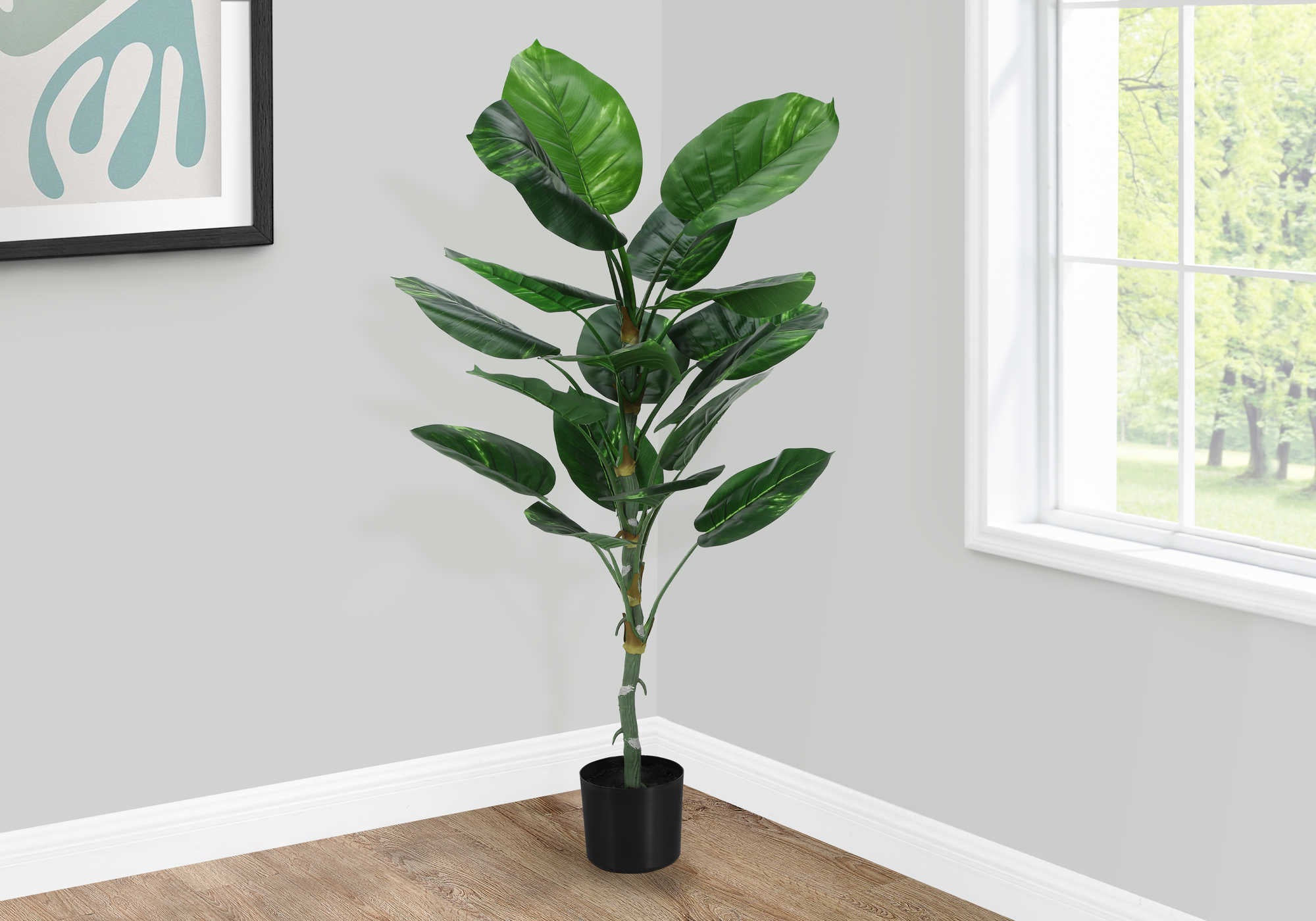 PLANTE ARTIFICIELLE - 54"H / DIEFFENBACHIA D'INTÉRIEUR / POT DE 6" # I 9519