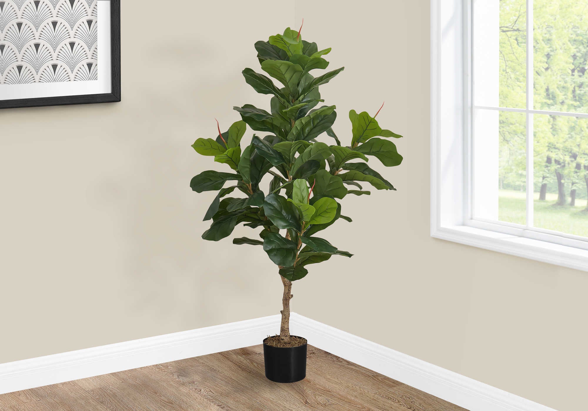 ARTIFICIAL PLANT - 47"H / INDOOR FIDDLE TREE IN A 5" POT # I 9541