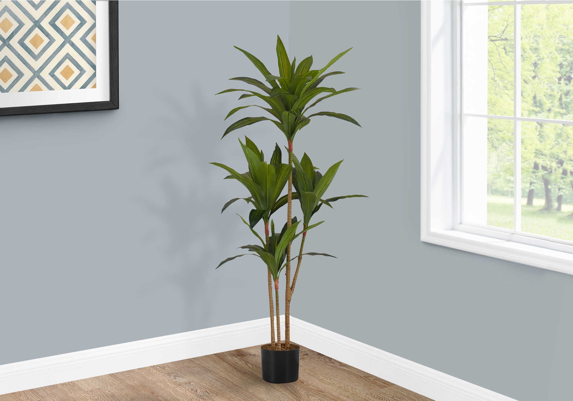 PLANTE ARTIFICIELLE - 51"H / DRACAENA D'INTÉRIEUR DANS UN POT DE 5" # I 9543